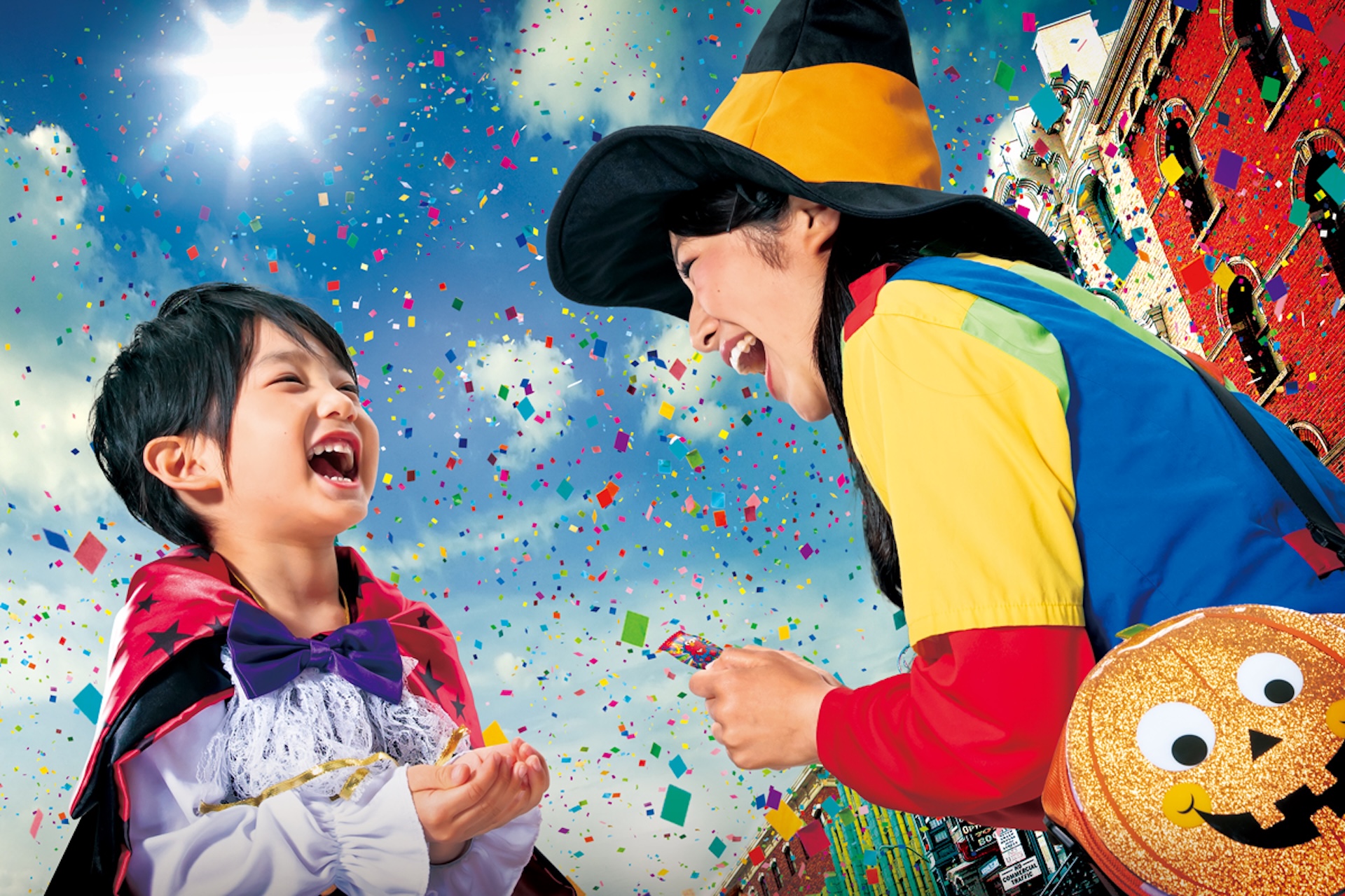 パーク中で「トリック・オア・トリート」