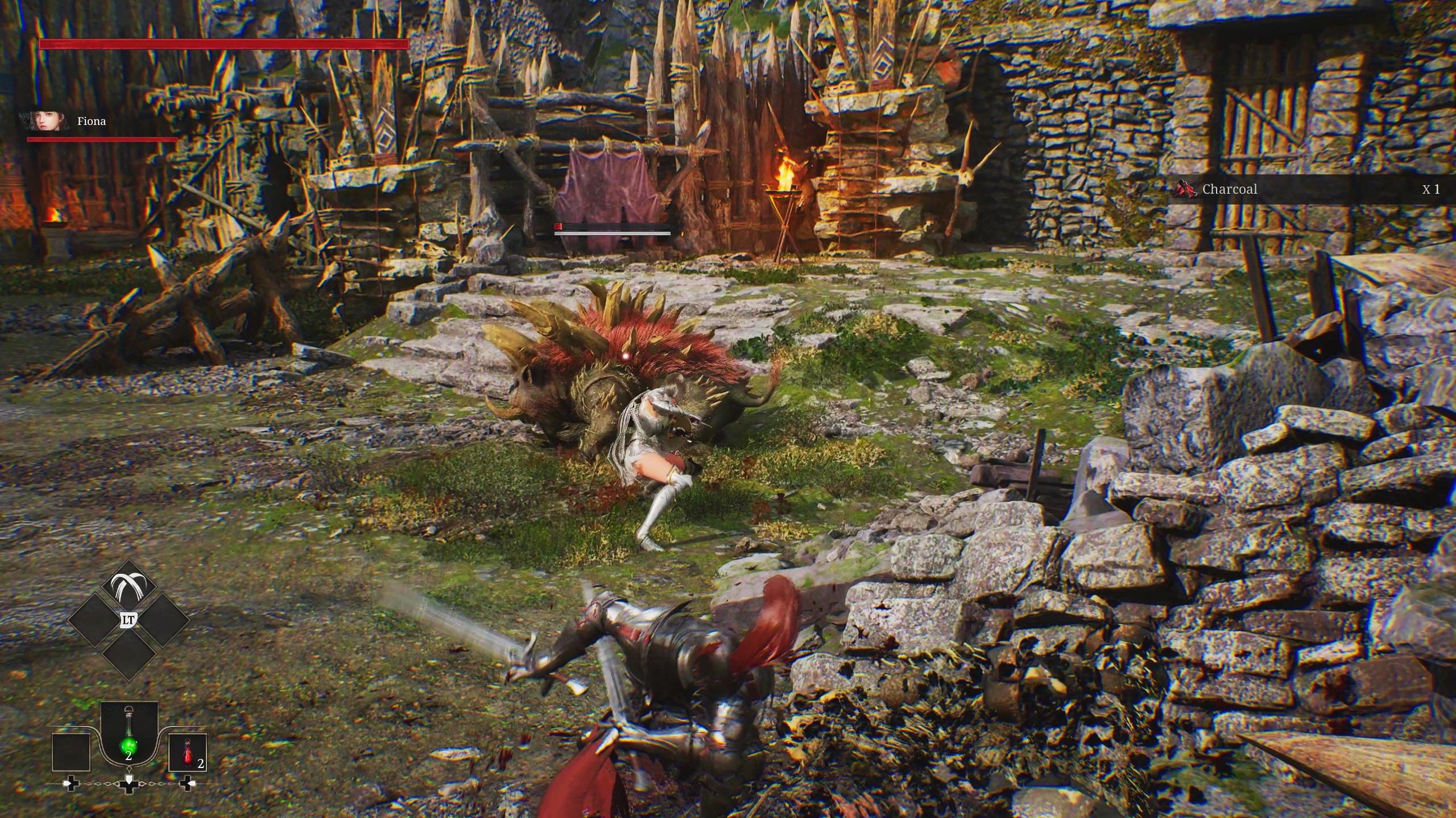 イノシシのごとく攻めまくる仲間NPC。命を顧みず、果敢に立ち向かう様は高く評価したい