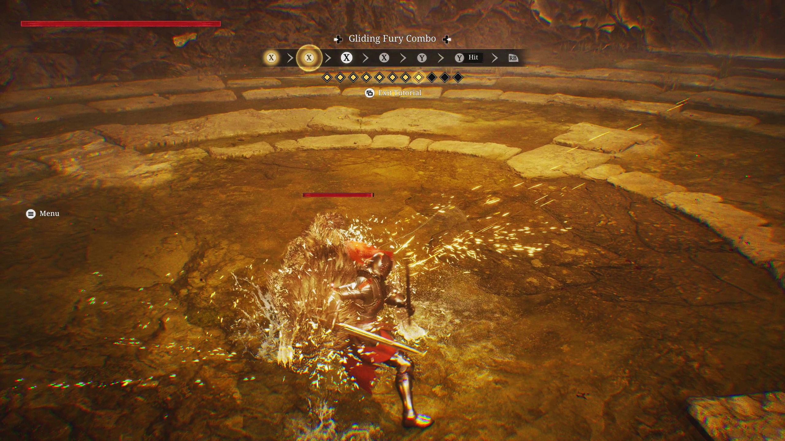 冒頭のチュートリアルで戦闘の基礎を学べる