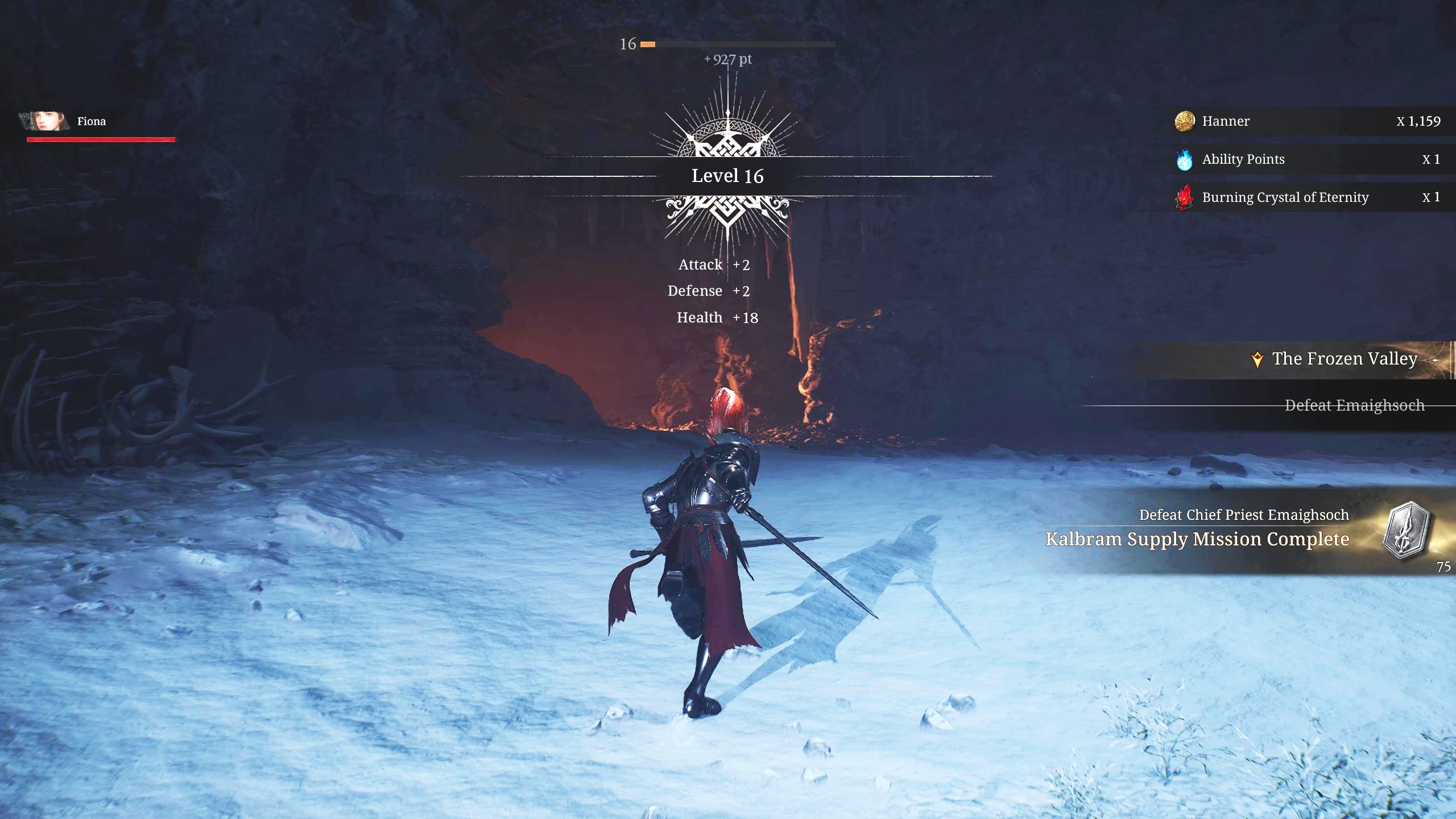 レベルアップすると攻撃力、防御力、体力のステータスが少し上昇する。ソウルライクでおなじみのステ振りは発生しない