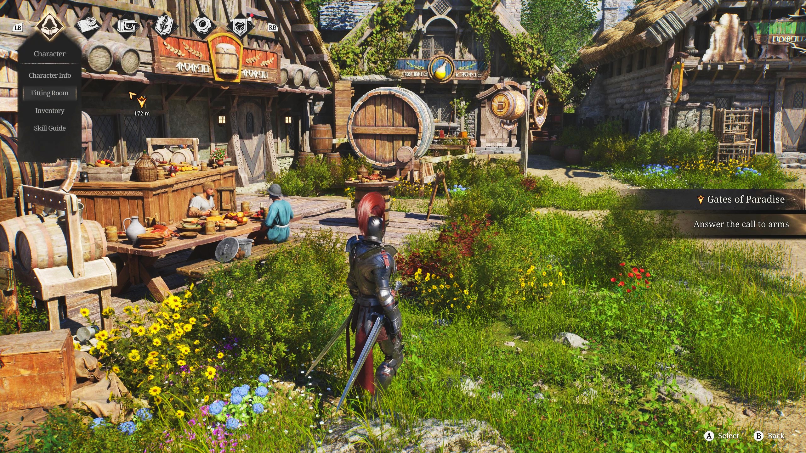 プレイヤーの拠点となるコルヘン街