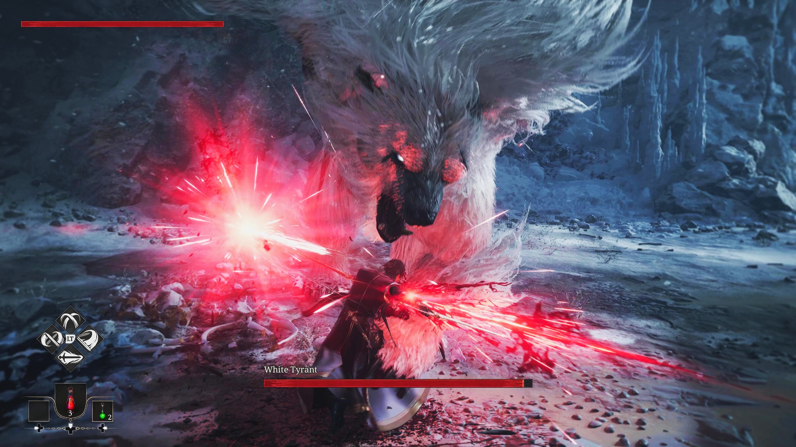 たった1人で、「ホワイトタイラント」と呼ばれるボスに挑戦