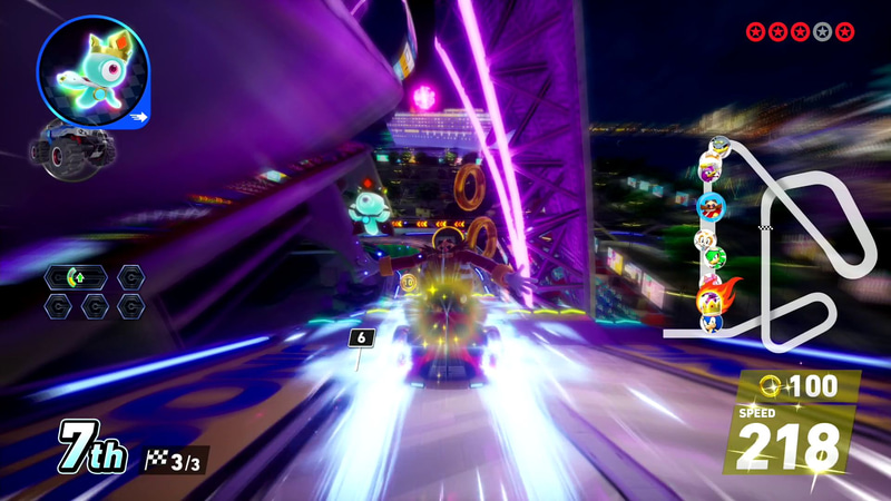 リングを集める楽しさや、アクションを決めて加速する楽しさがある