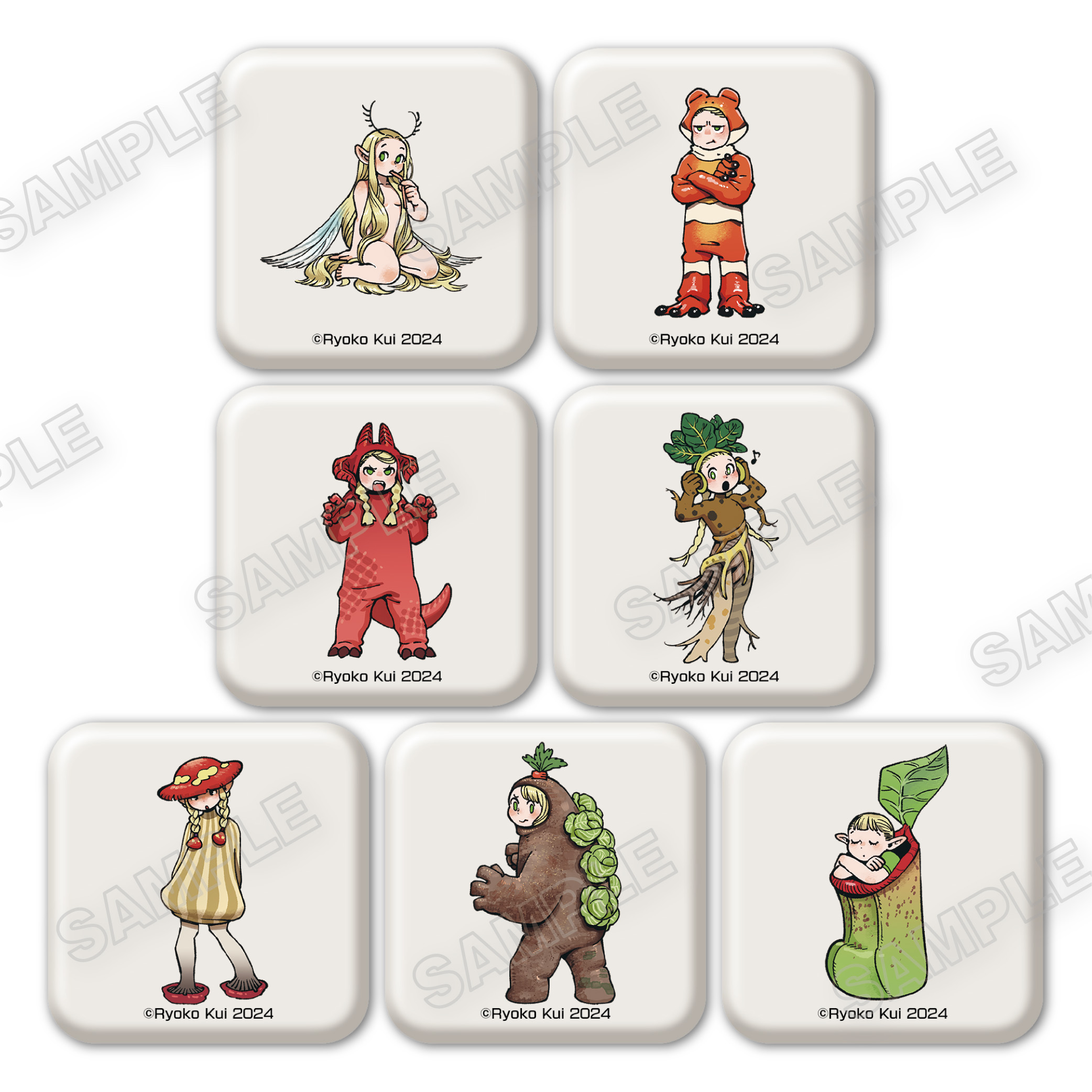 九井諒子展 スクエアミニ缶バッジ　デイドリーム・アワー（全7種／ランダム）605円