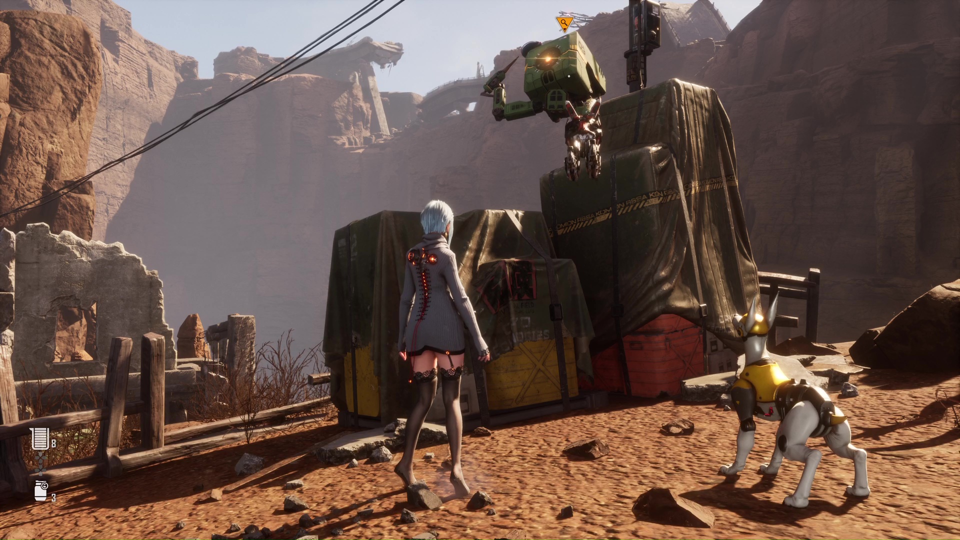 泥棒ドローンが居る場所にはボルトが居るので分かりやすい