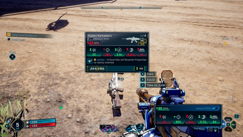 お、武器発見！どれどれ能力は...と、こんな感じで武器を集めるのがこのシリーズ