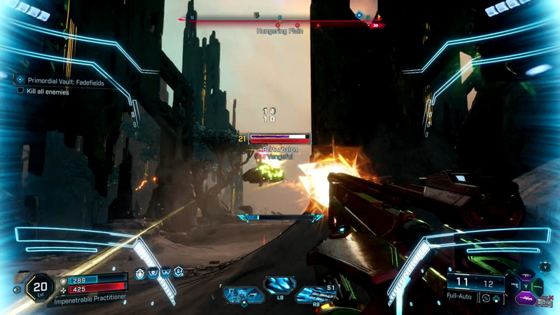 ボスエリアの直前で出現するこの敵は特殊なシールド値付き。弱点を狙うと削ることが可能