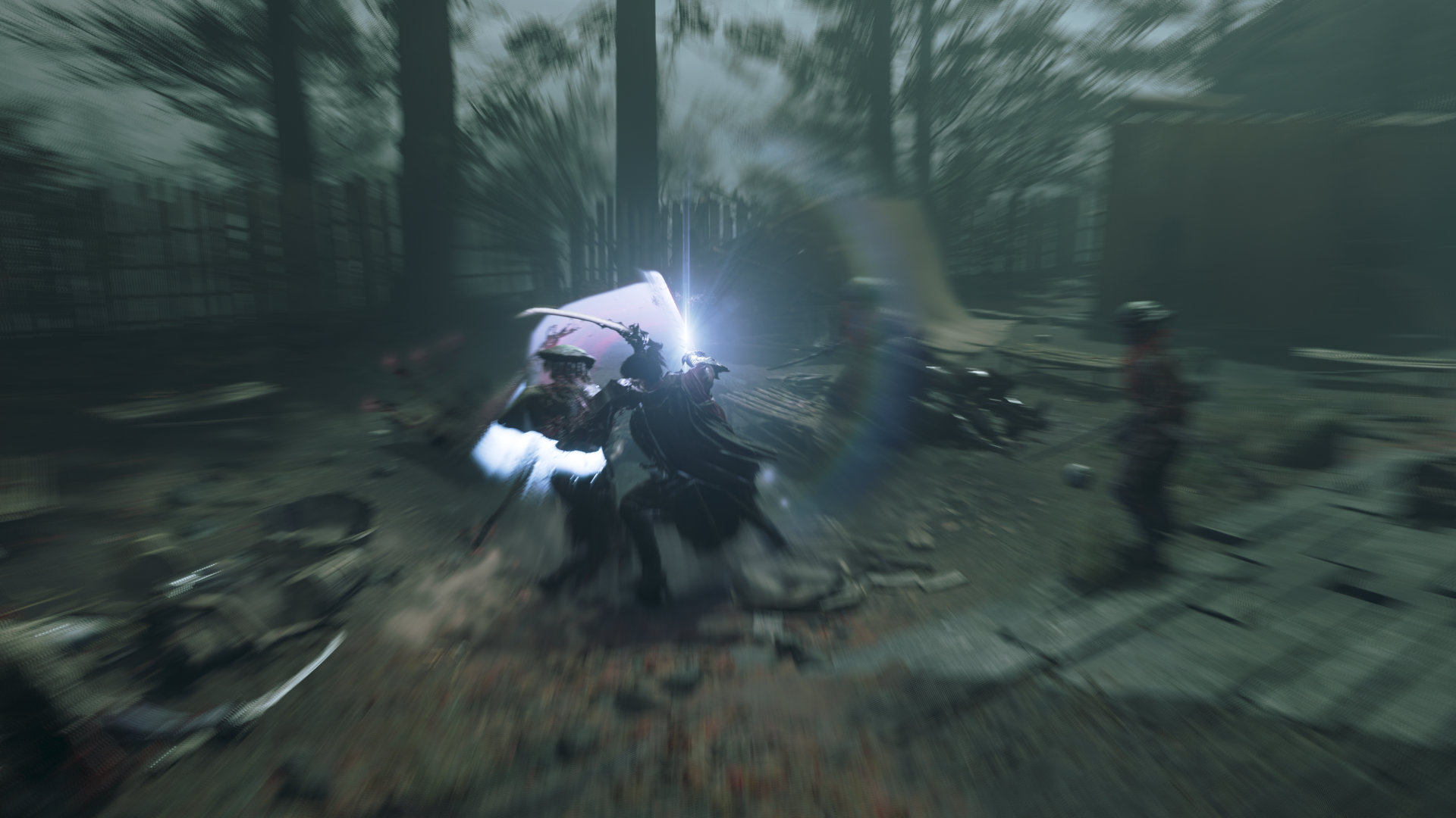 シリーズお馴染みの一閃。過去作よりもエフェクトは抑えめだが、アクションは派手になっている