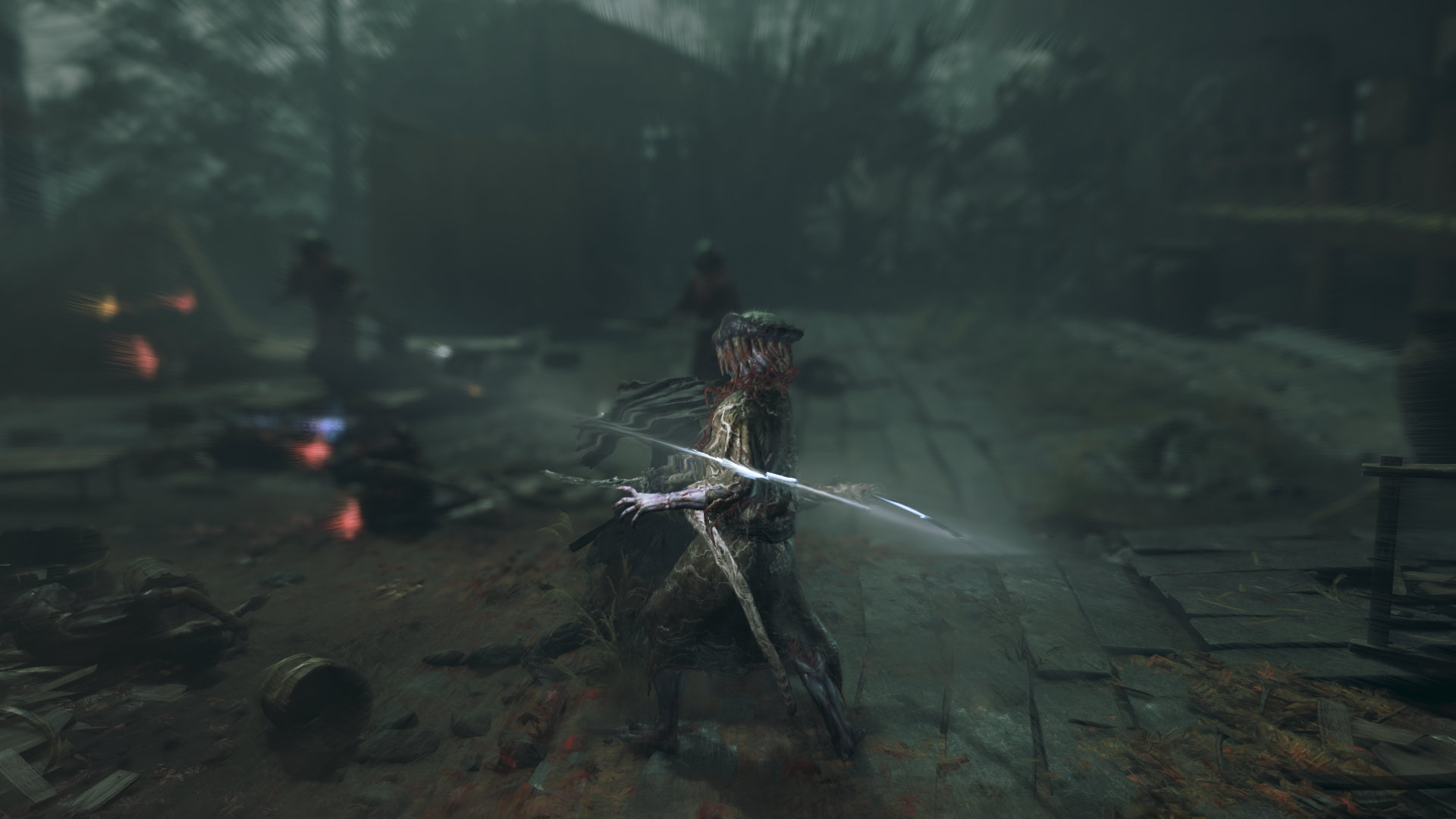 シリーズお馴染みの一閃。過去作よりもエフェクトは抑えめだが、アクションは派手になっている