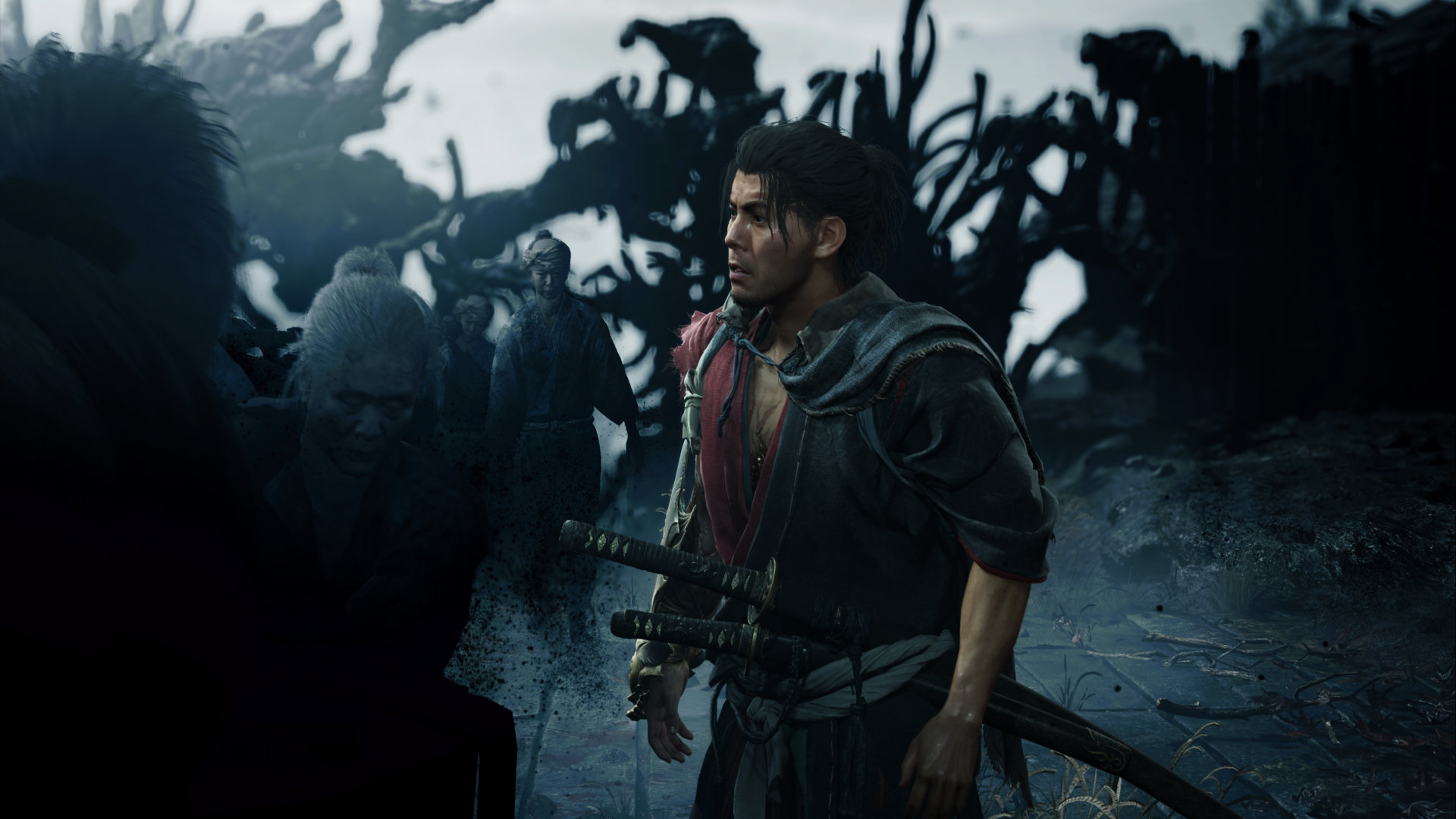 プレゼンテーションでは、過去に清水寺で起きた凄惨な事件を武蔵が黒魂で体験していた