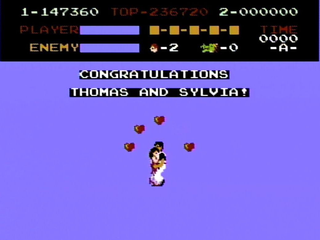 Mr.Xに勝つと、シルビアと抱擁を交わすエンディングが見られる