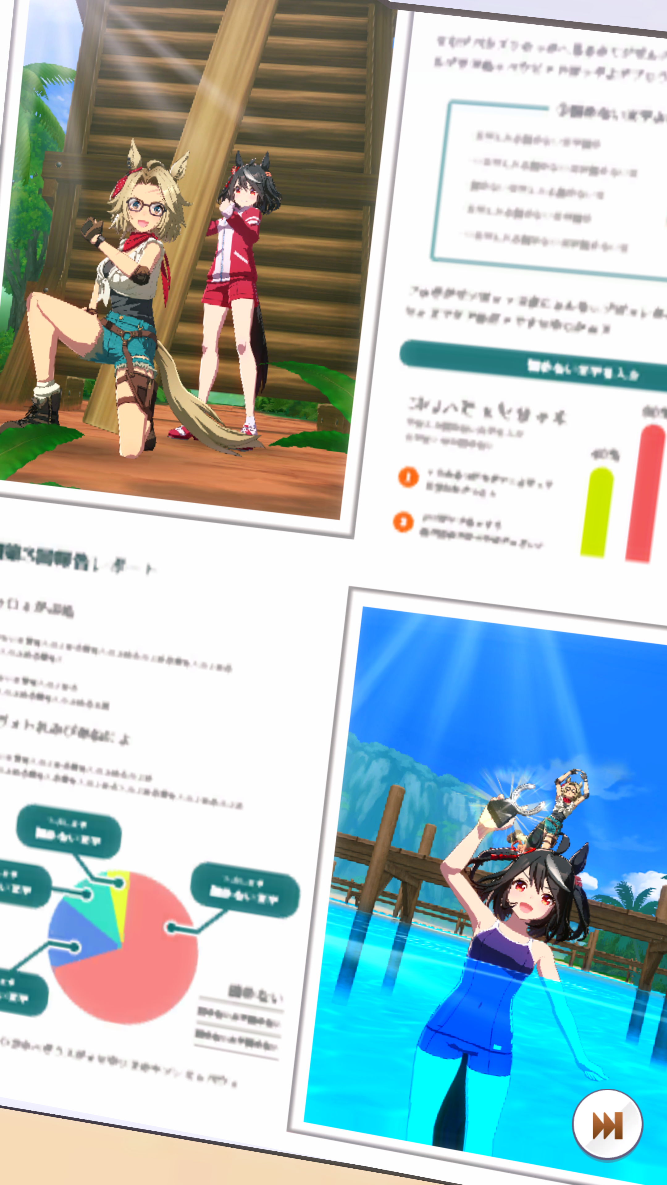 「評価会」では提出されたレポートが画面でも見られるのだが、トレーニング中の様子などが写真も交えて紹介されている