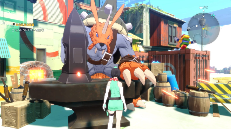 「デジタルワールド」という名称から少し想像とは違うアナログ感漂う町となっていた。どこか懐かしさも感じる