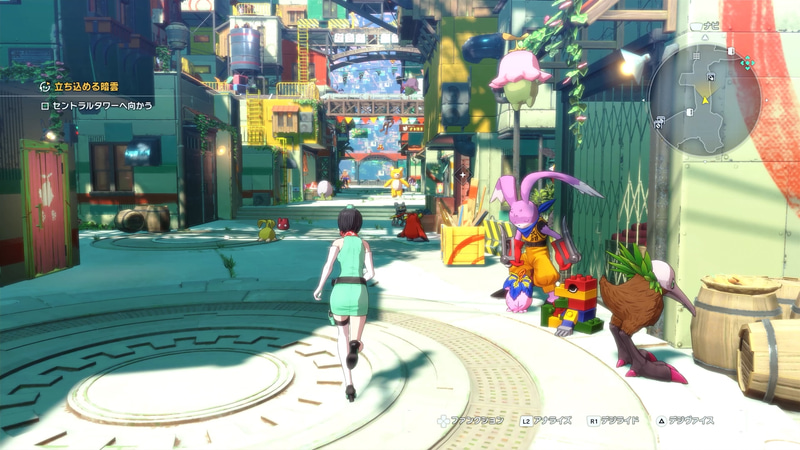 「デジタルワールド」という名称から少し想像とは違うアナログ感漂う町となっていた。どこか懐かしさも感じる