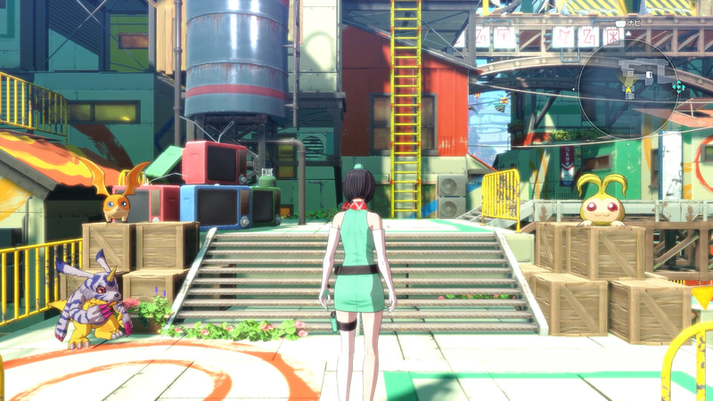 「デジタルワールド」という名称から少し想像とは違うアナログ感漂う町となっていた。どこか懐かしさも感じる