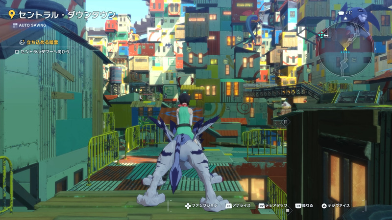 少し薄暗いこちらはダウンタウンエリア