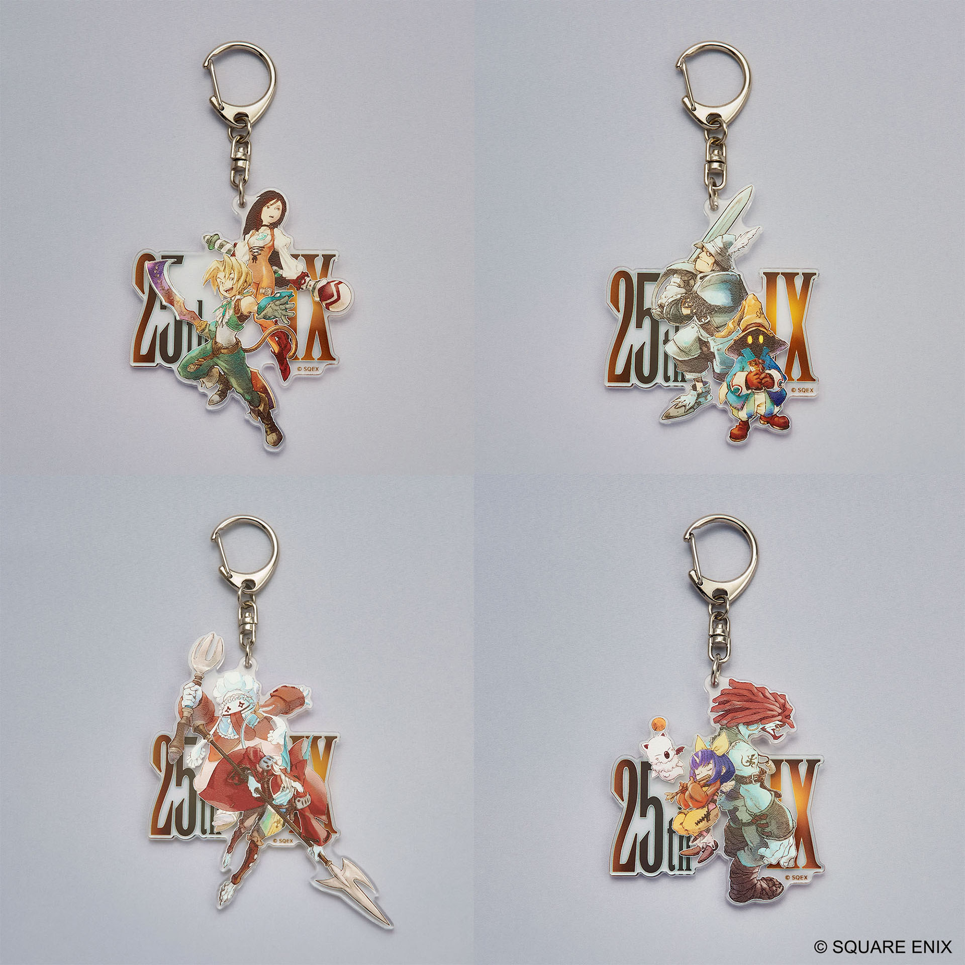 ファイナルファンタジーIX 25th ANNIVERSARY アクリルキーホルダー（全4種）：各1,100円