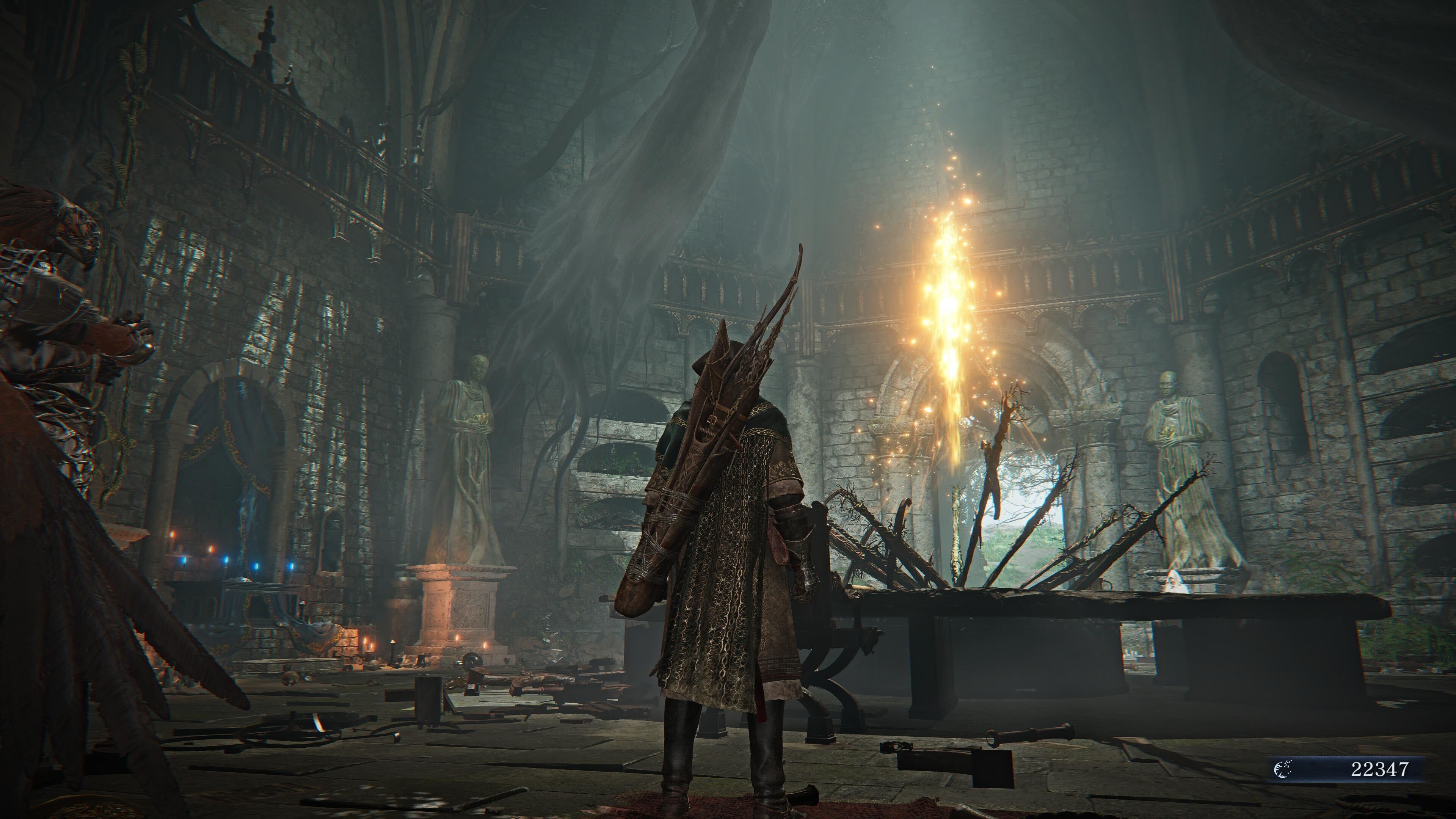 大祝福をゲーム初期の明るい状態に戻した様子