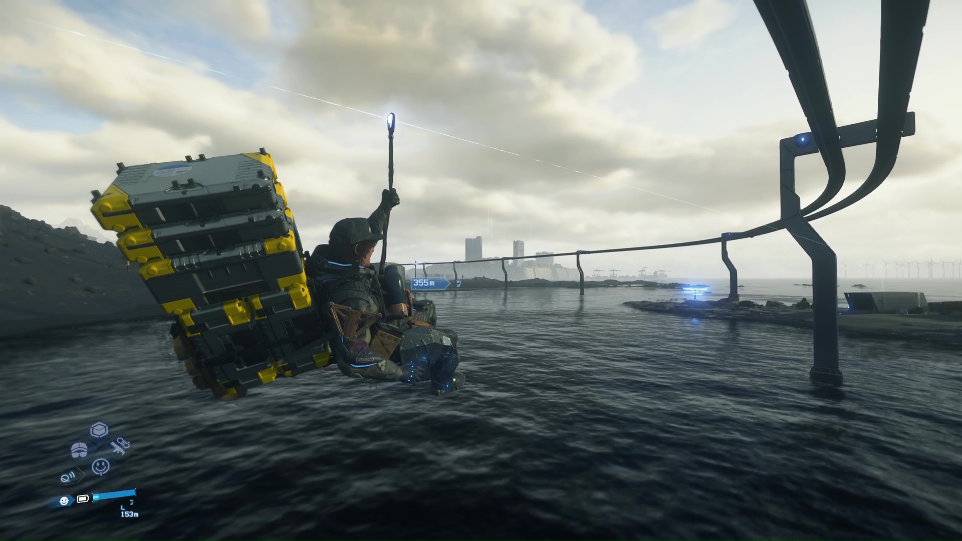 モノレールの路線はジップラインで高速移動できる。端末ごとに止まるので、そこから範囲内のジップライン装置の方向にルートを変えることも可能