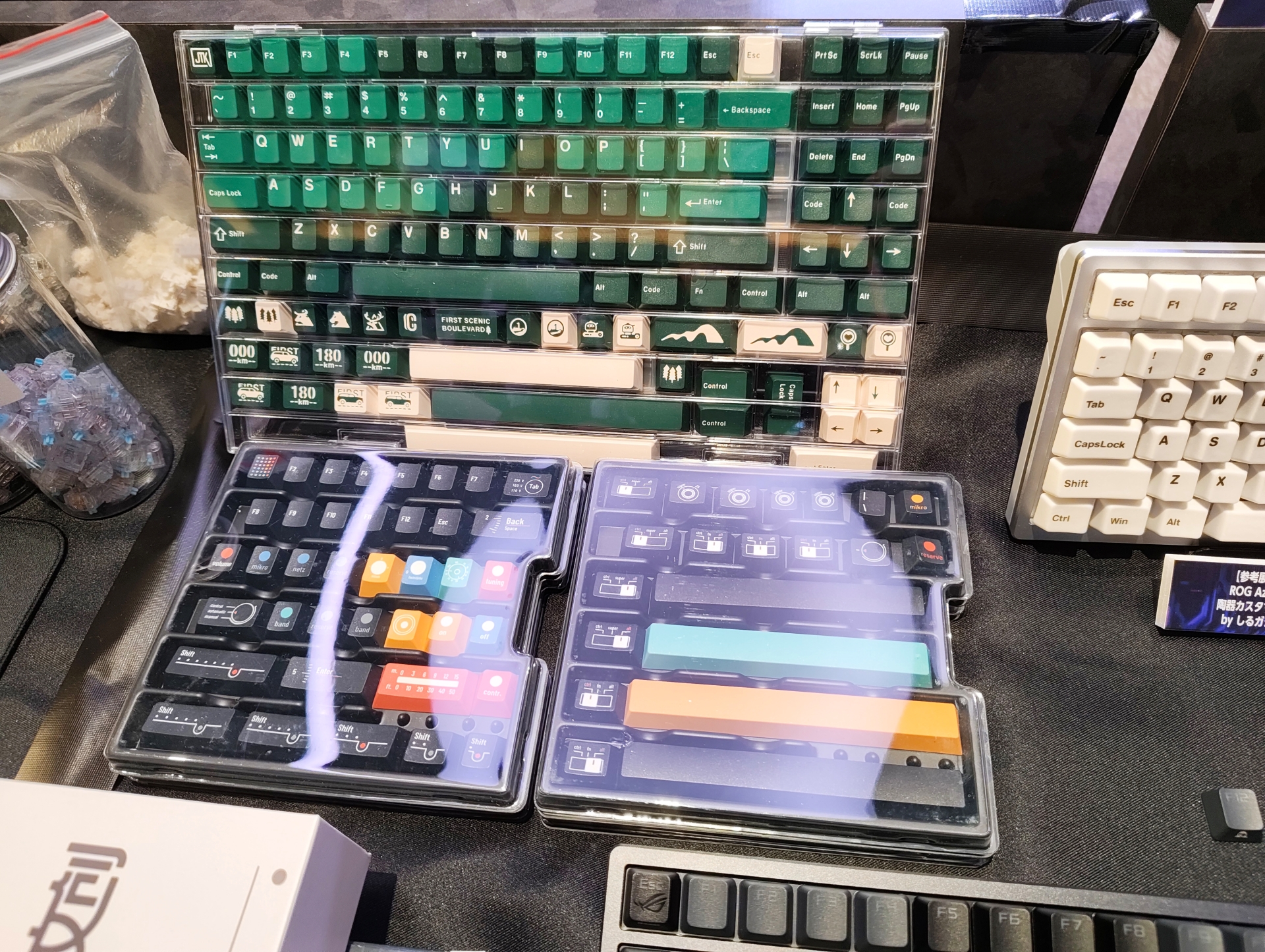 他にも他社から豊富なキートップ製品が発売されており、カスタマイズキーボードの盛り上がりをアピールしていた