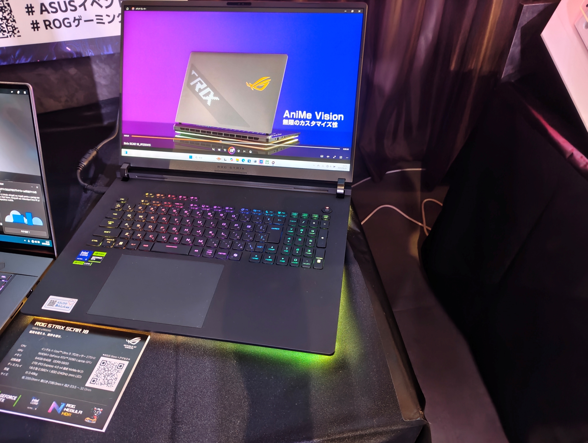 18型のminiLED内蔵液晶ディスプレイ搭載「ROG STRIX SCAR 18」