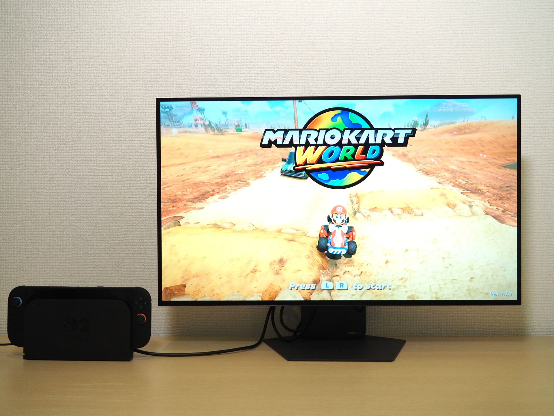 Nintendo Switch 2をHDMI経由で32GX870A-Bに接続したところ