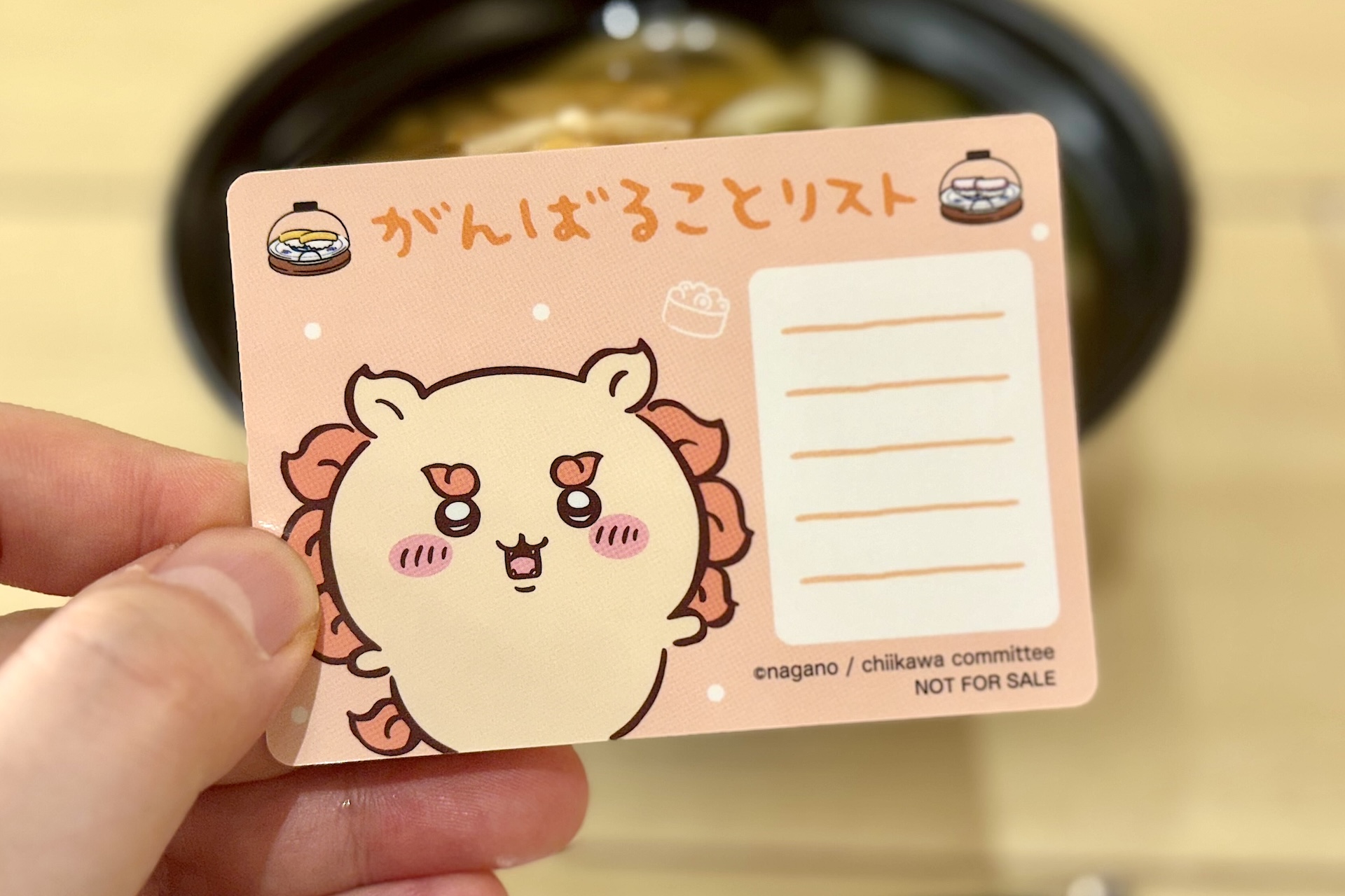 裏にはがんばることリストを書き込める襴が設けられている