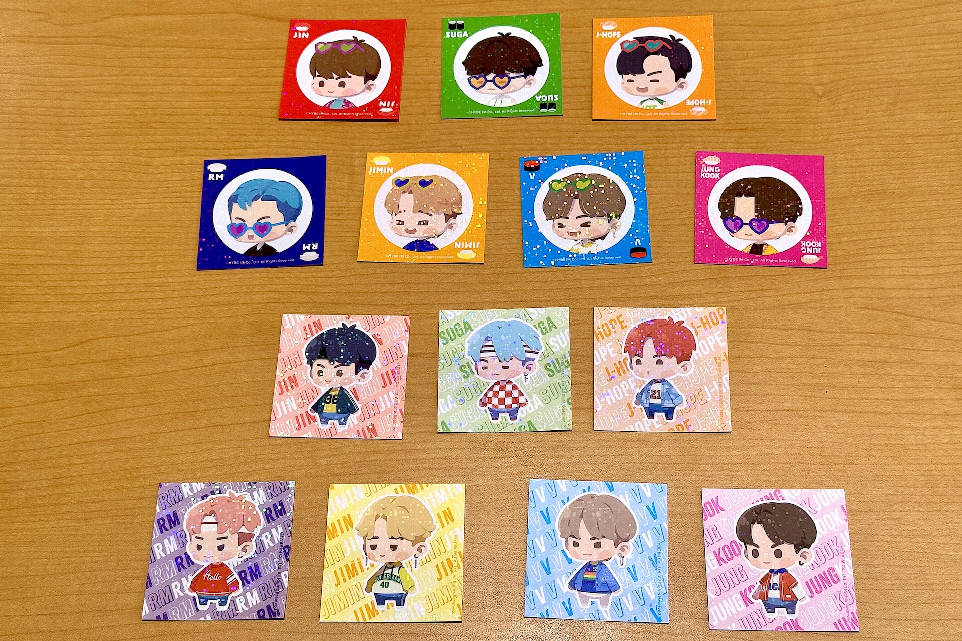 ステッカーは全14種