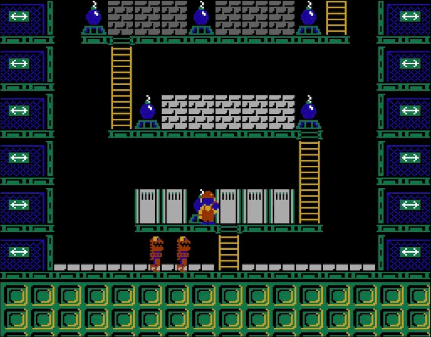 爆弾を叩くと、左右のライン上にあるすべての壁にハンマー1回分のダメージを与えることができる