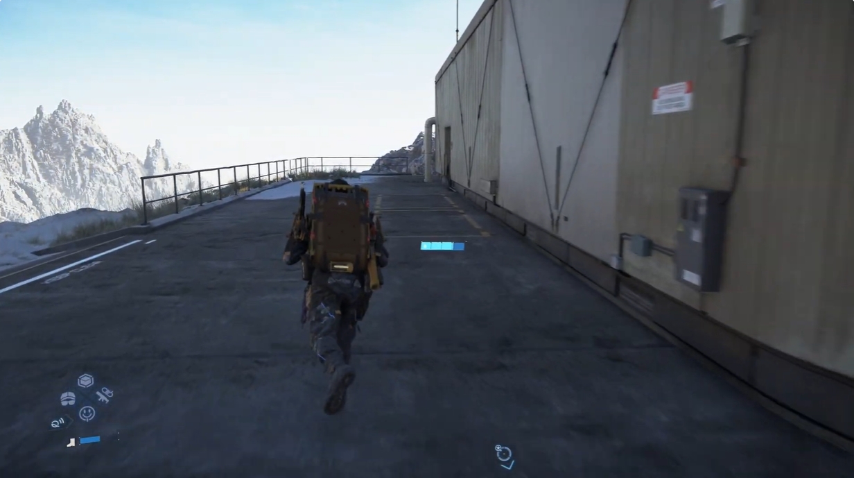 ぴょーんとテンポよくサムがジャンプする。前作ではサムが左右にステップを踏むモーションとなっていたが、今作は大股でジャンプする動きへと変化した