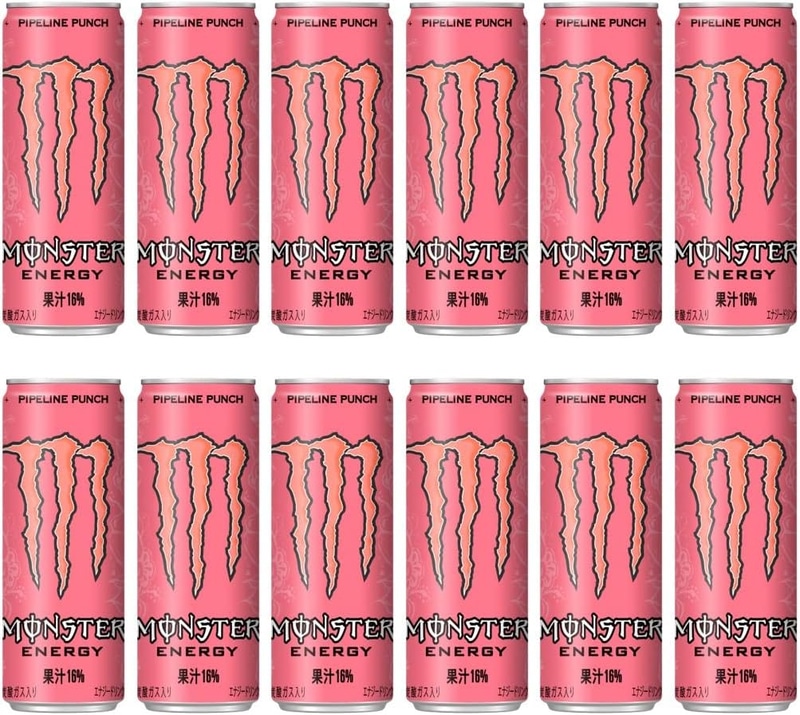 モンスター パイプラインパンチ 355ml×3本、モンスターパピヨン 355ml×3本、モンスター マンゴーロコ 355ml×3本、モンスター オージースタイルレモネード 355ml×3本のアソート