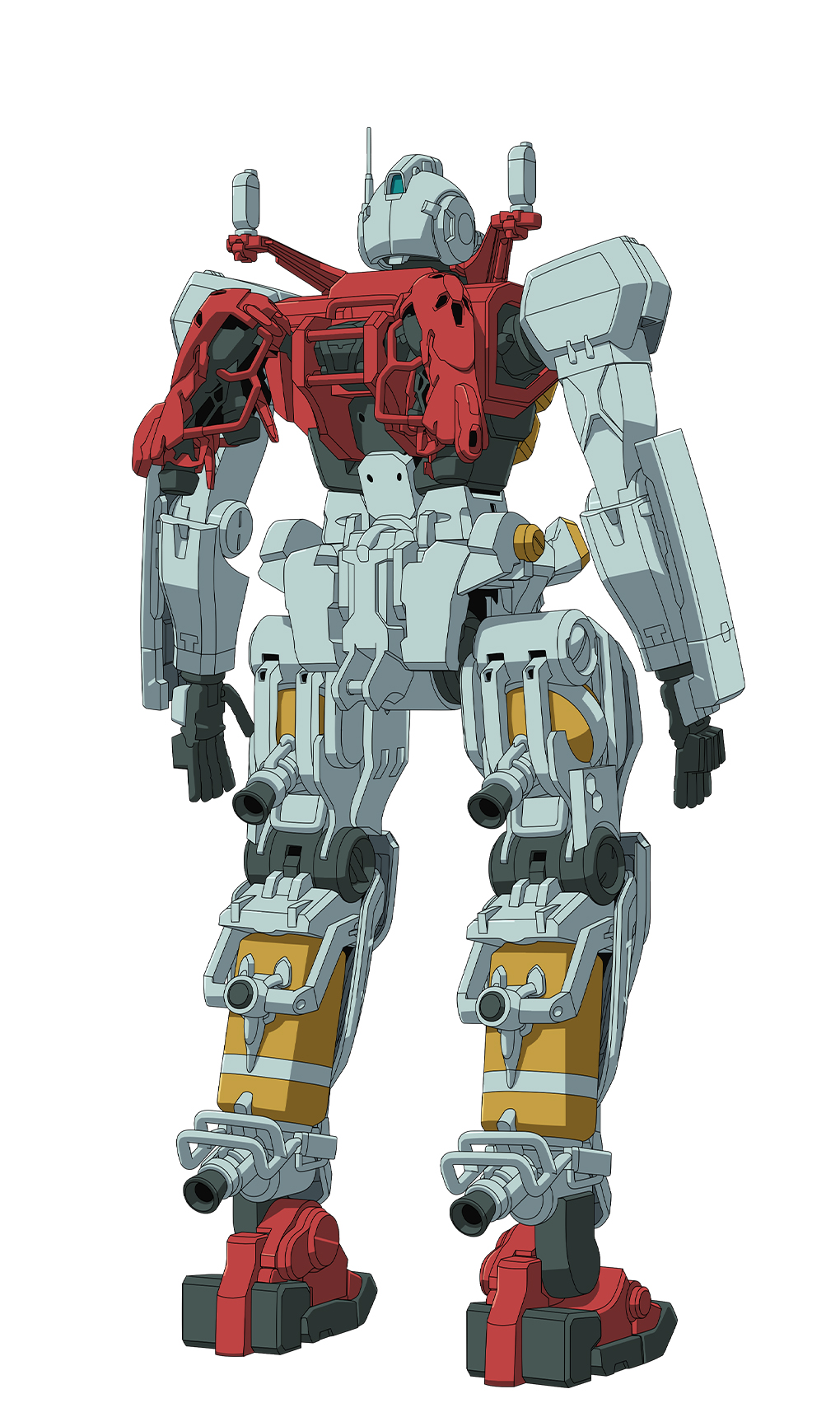 背中のスラスターはジークアクスを、足裏のバーニアの位置はザクを想起させる