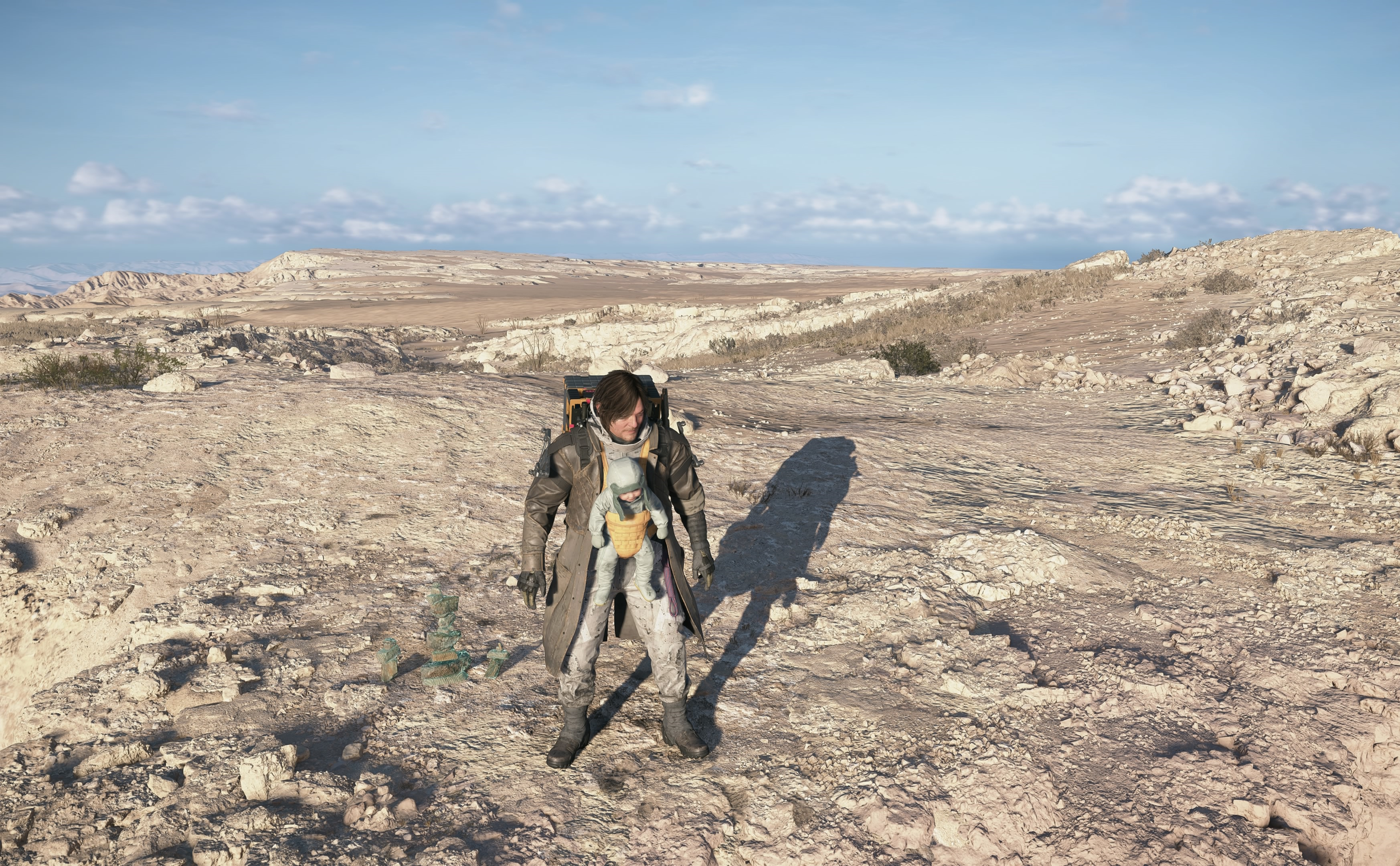 サムの後ろにもフィールドがあり、操作確認の場所かと思いきや……