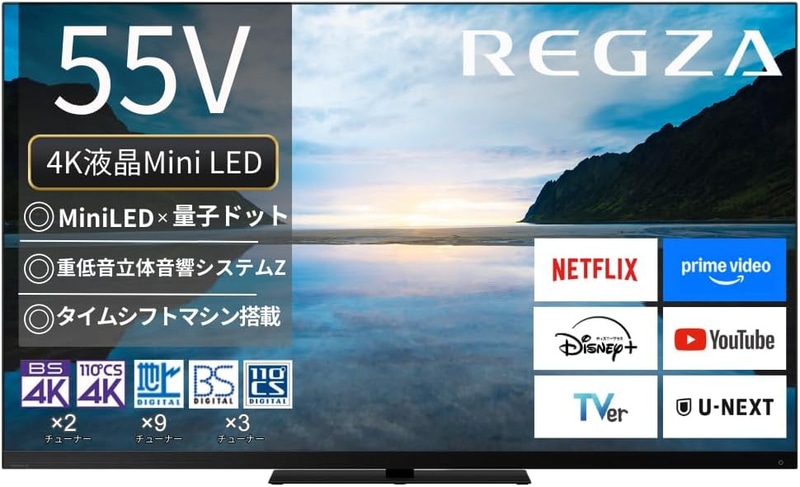 「REGZA」4K 有機EL 65V型「65X8900L」