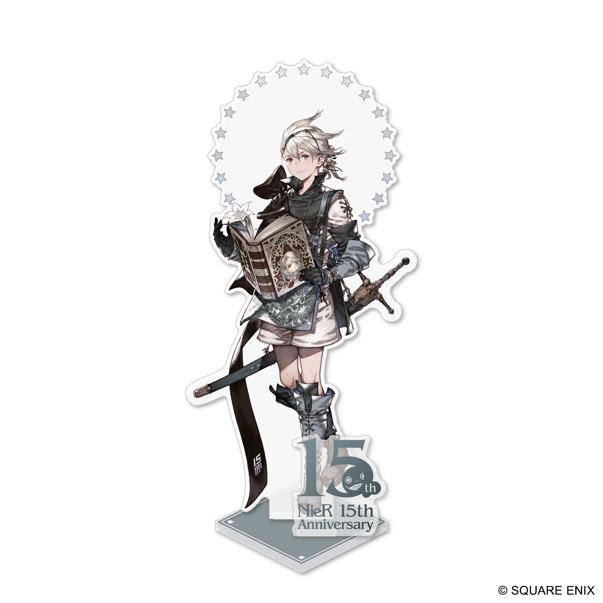 「NieR Series 15th Anniversary アクリルスタンド 2B&ポッド042 /少年ニーア&白の書 / フィオ&ママ」価格：各1,430円