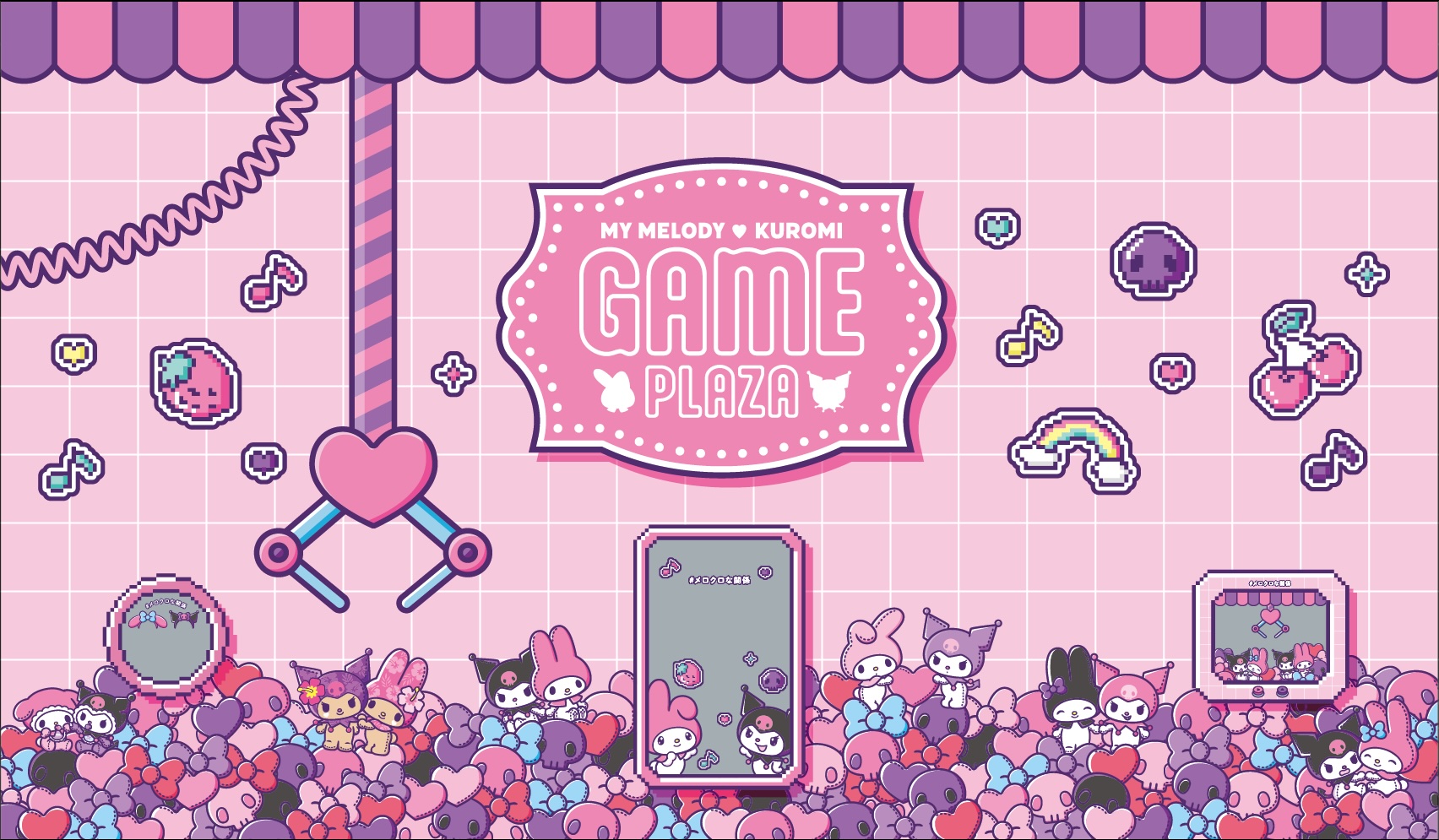 ミラーフォトスポット。一部が鏡になっているフォトスポットで、フォトジェニックな写真を撮影できる