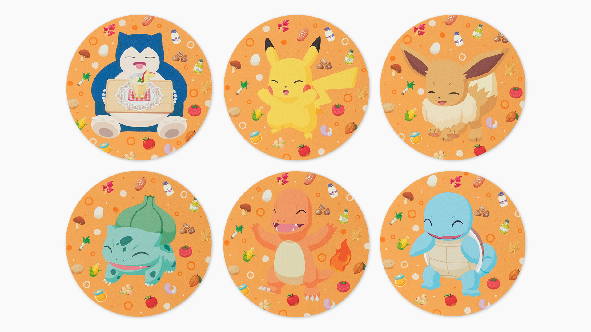 ドリンク購入で全6種の中から好きなデザインのコースターがプレゼントされる