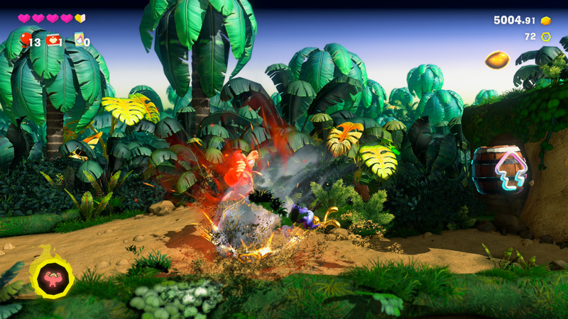 ミニゲームの中には横スクロールの懐かしいドンキーコングらしいものもある