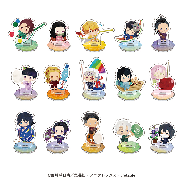 アニメ「鬼滅の刃」ゆらふわシリーズ サマーver. ランダムアクリルスタンド 900円 発売日：7月15日10時〜 なくなり次第終了