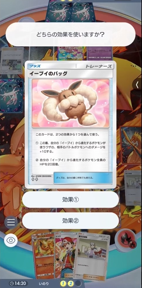 「イーブイのバッグ」は名前に「イーブイ」を冠していながら「イーブイ」には効果がない点は残念