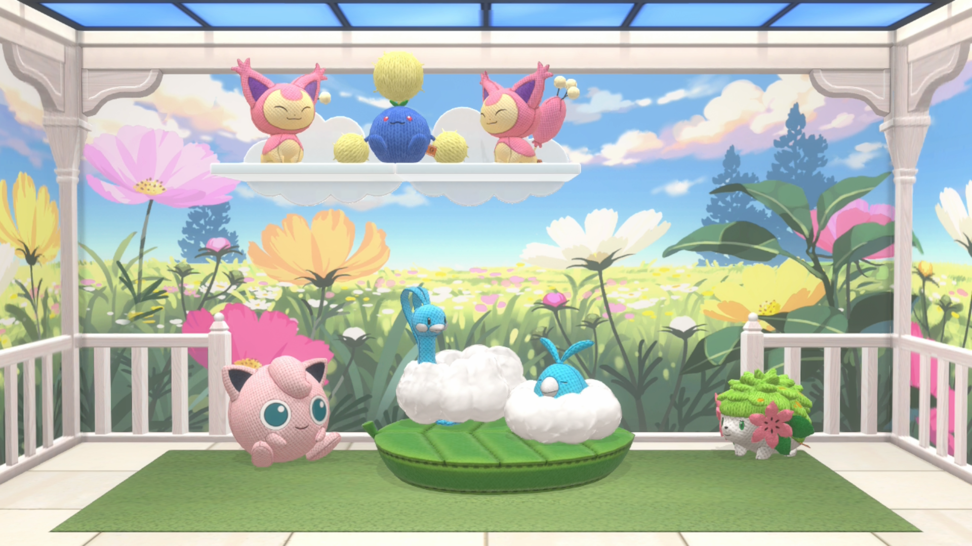 家具の配置場所次第でぬいぐるみを置ける場所も変化し、ぬいぐるみの角度なども調整できるのでかなり力の入った要素となっている