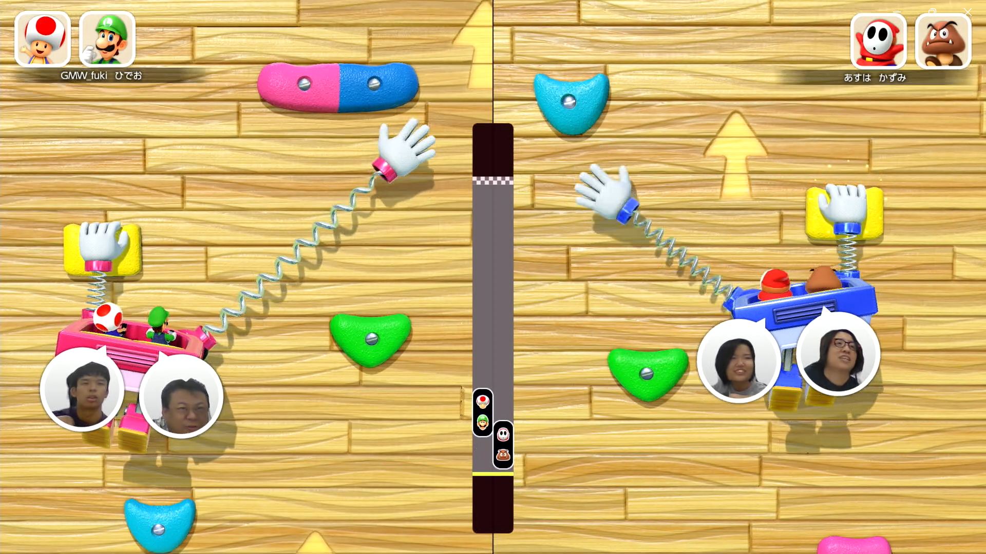 チームで協力して壁を登っていく「ボルダリングレース」