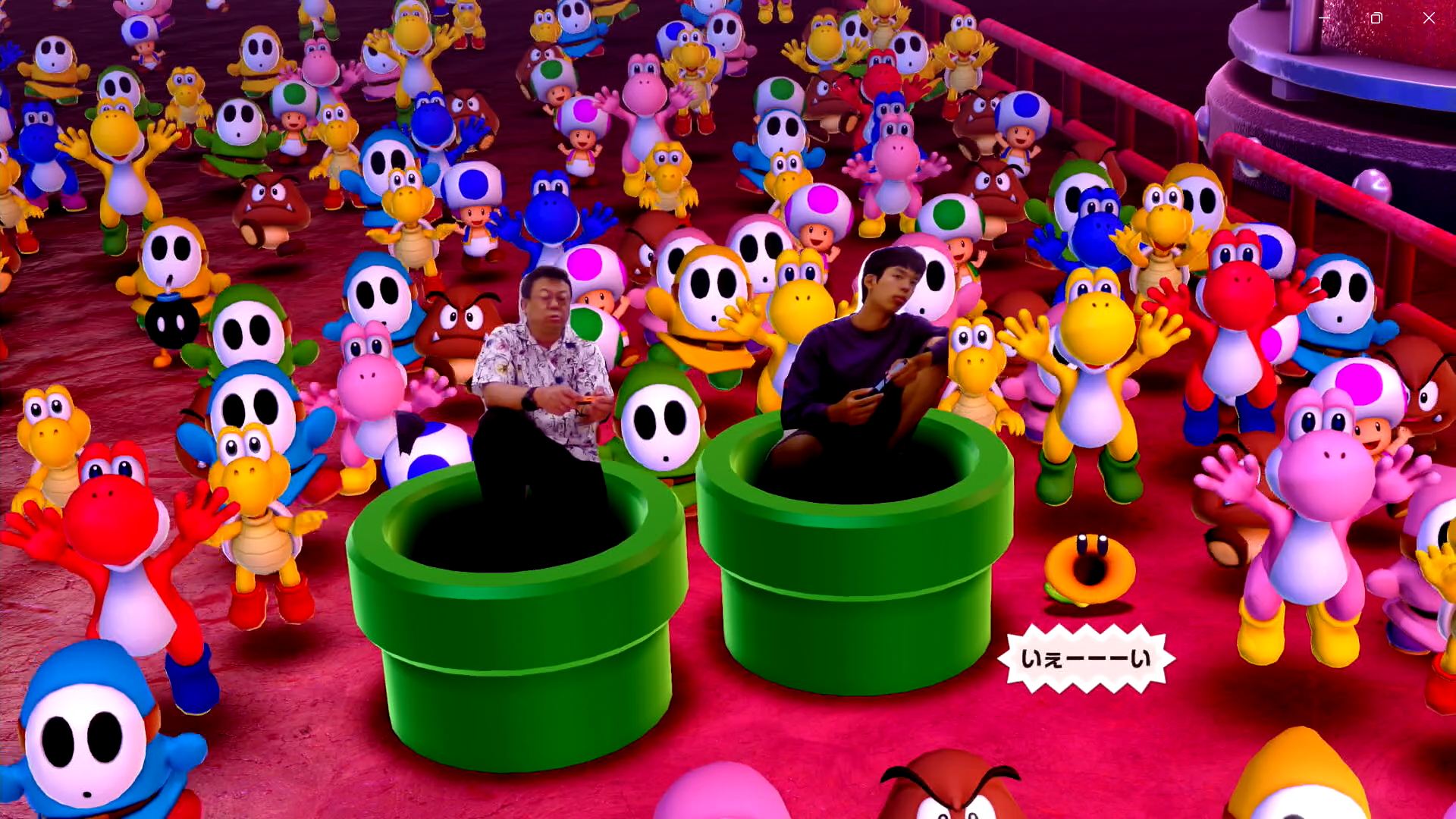 観客の一員としてゲーム内に登場！