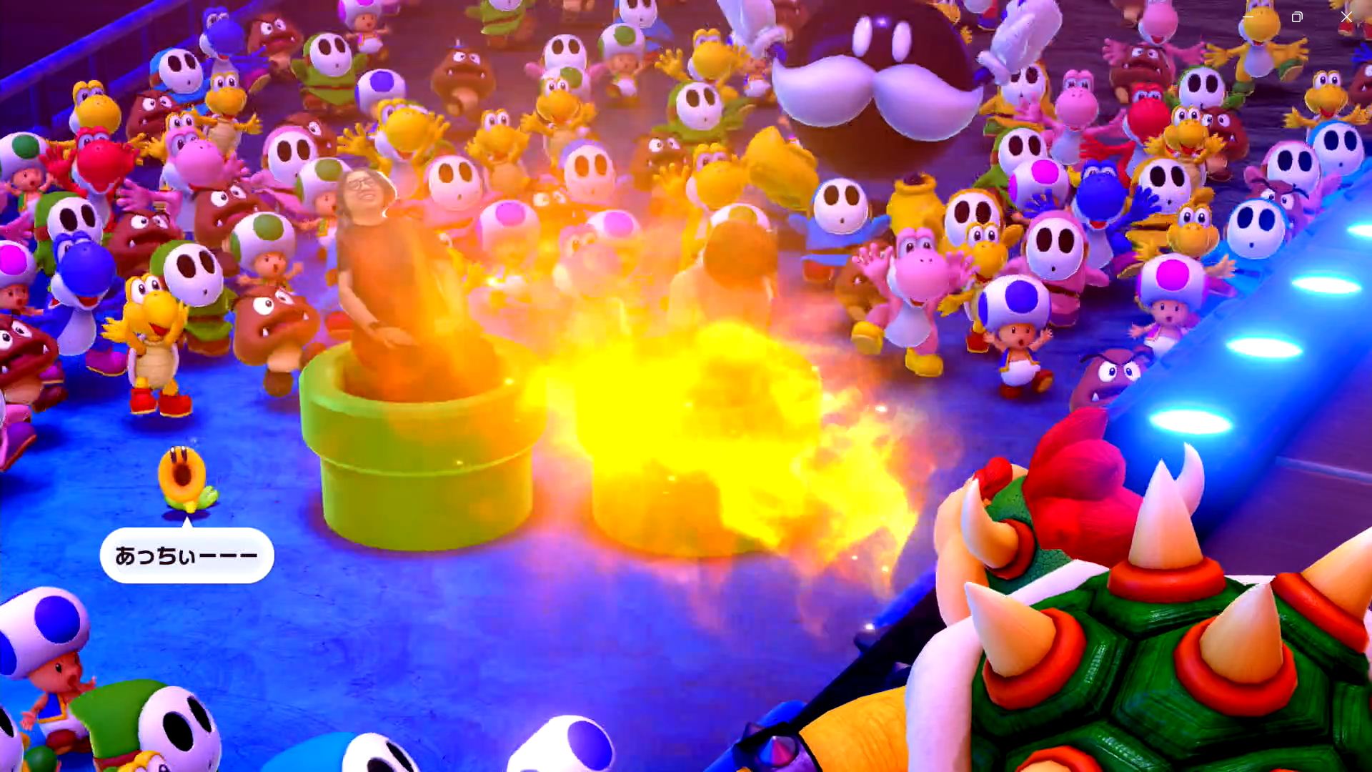 負けたチームはクッパの火炎の餌食となる