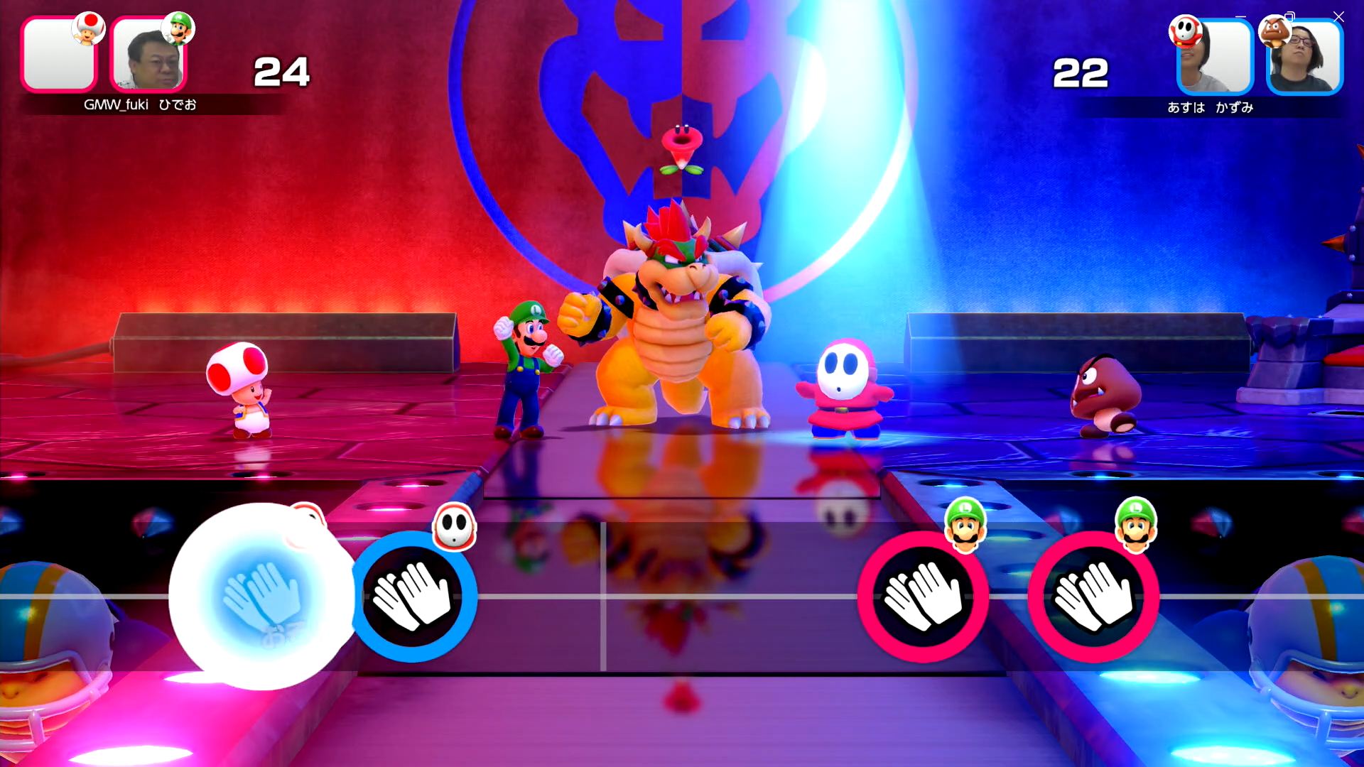 マイクを使うミニゲームのひとつ「拍手でリズム」