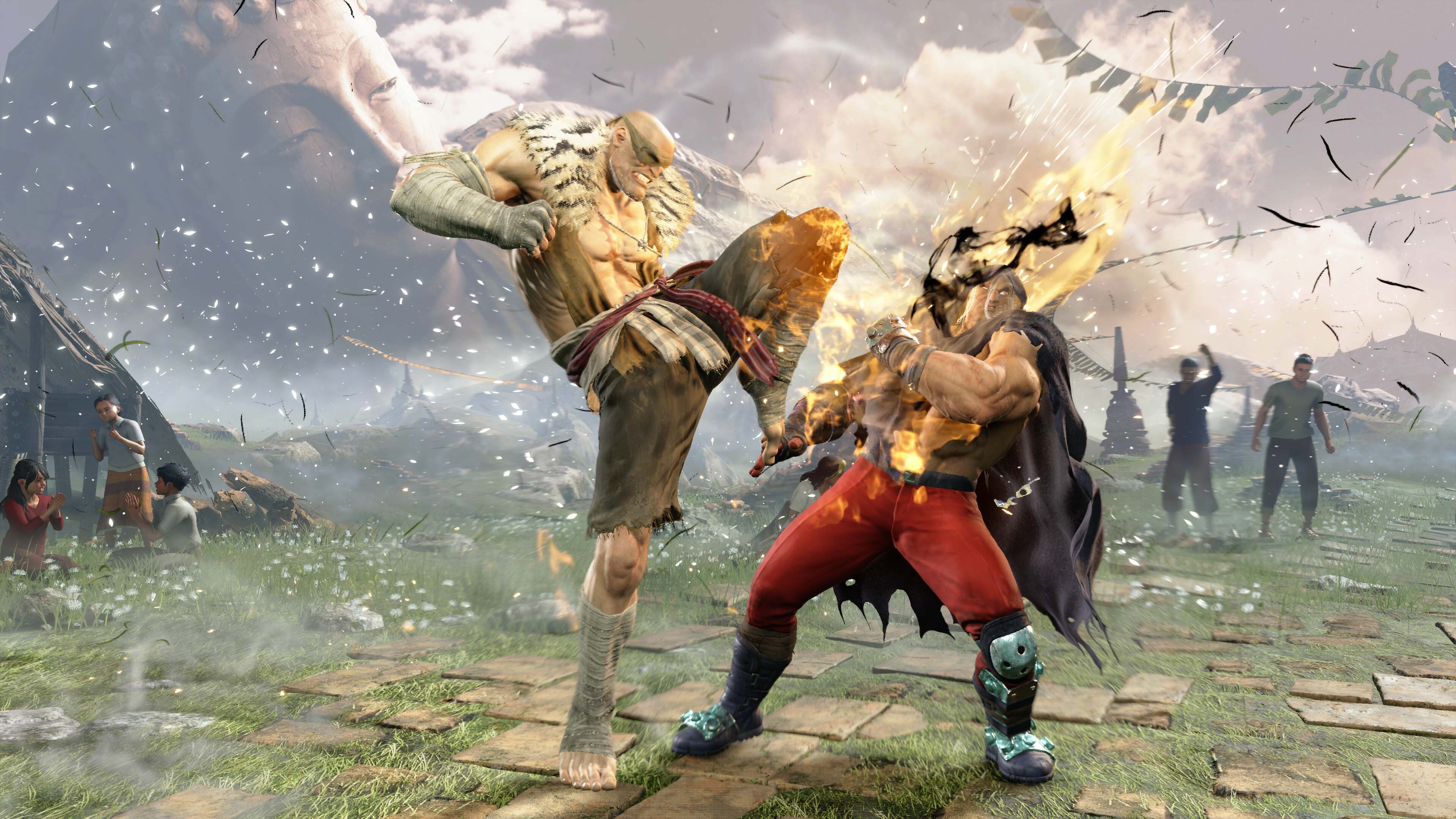 「タイガーネクサス」はサガットが前方へ膝蹴りで攻撃を仕掛けた後、3種類の蹴り技へ派生可能な新技