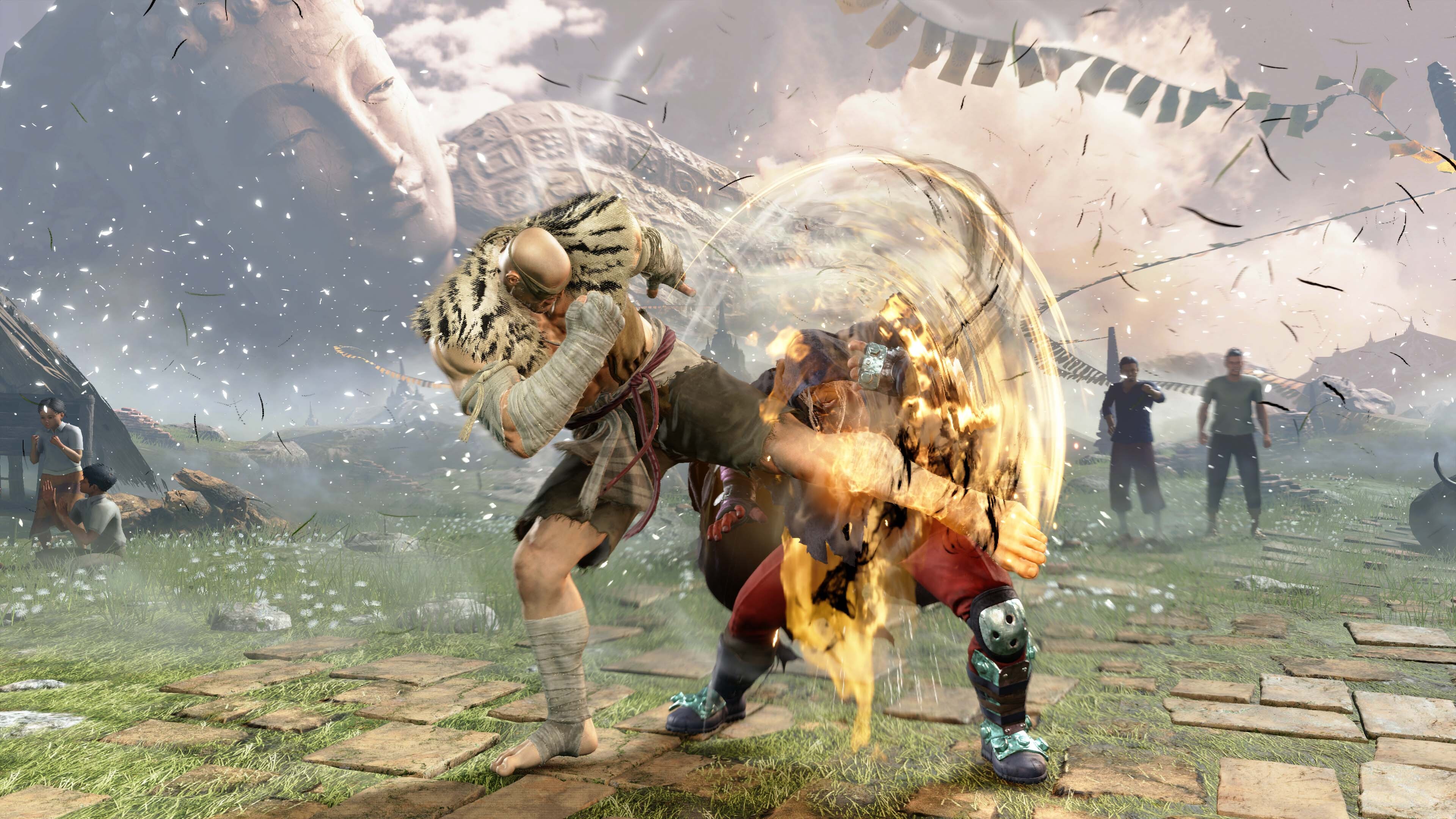 一つ目の派生技「タイガーマイト」は、しゃがみガードで防げない中段攻撃