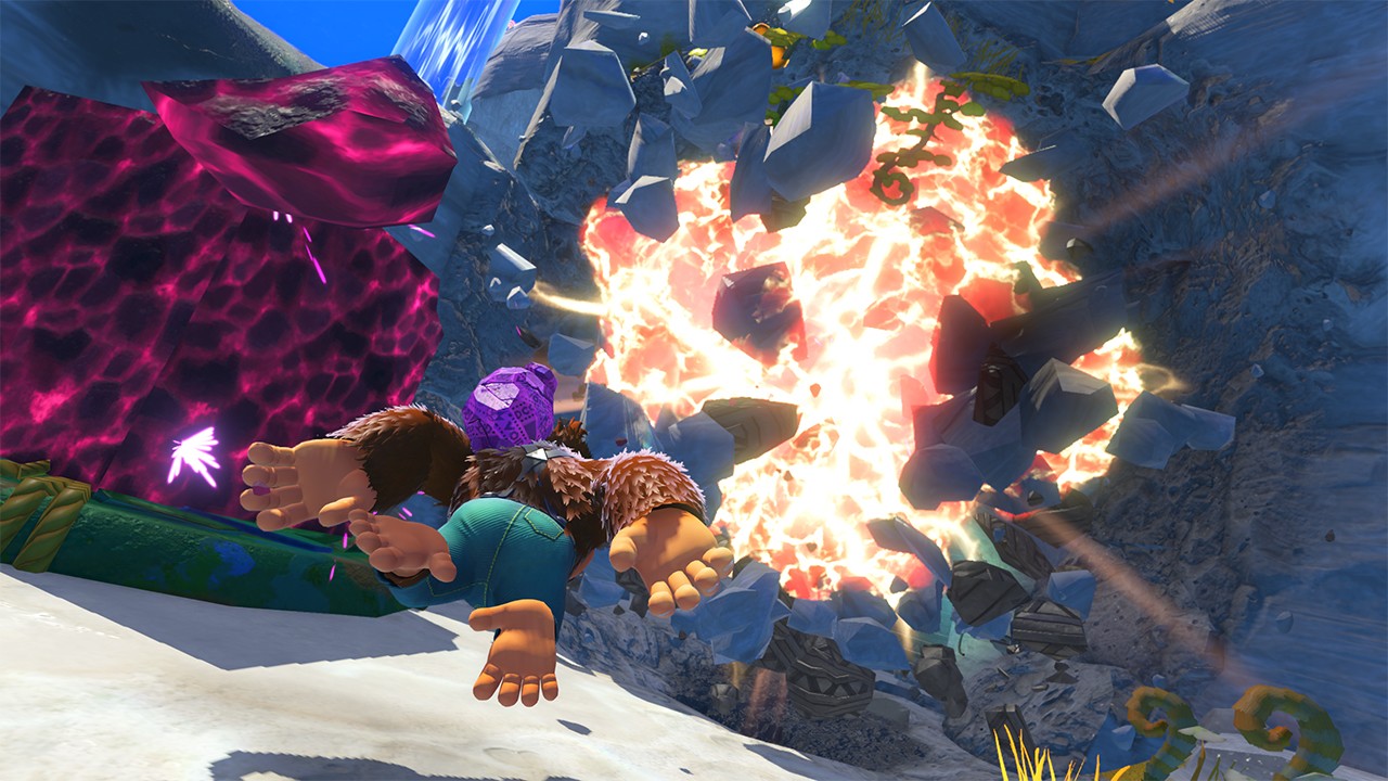 進路をふさぐ壁はよじ登って越えることもできれば、豪快に壊して進むことも可能