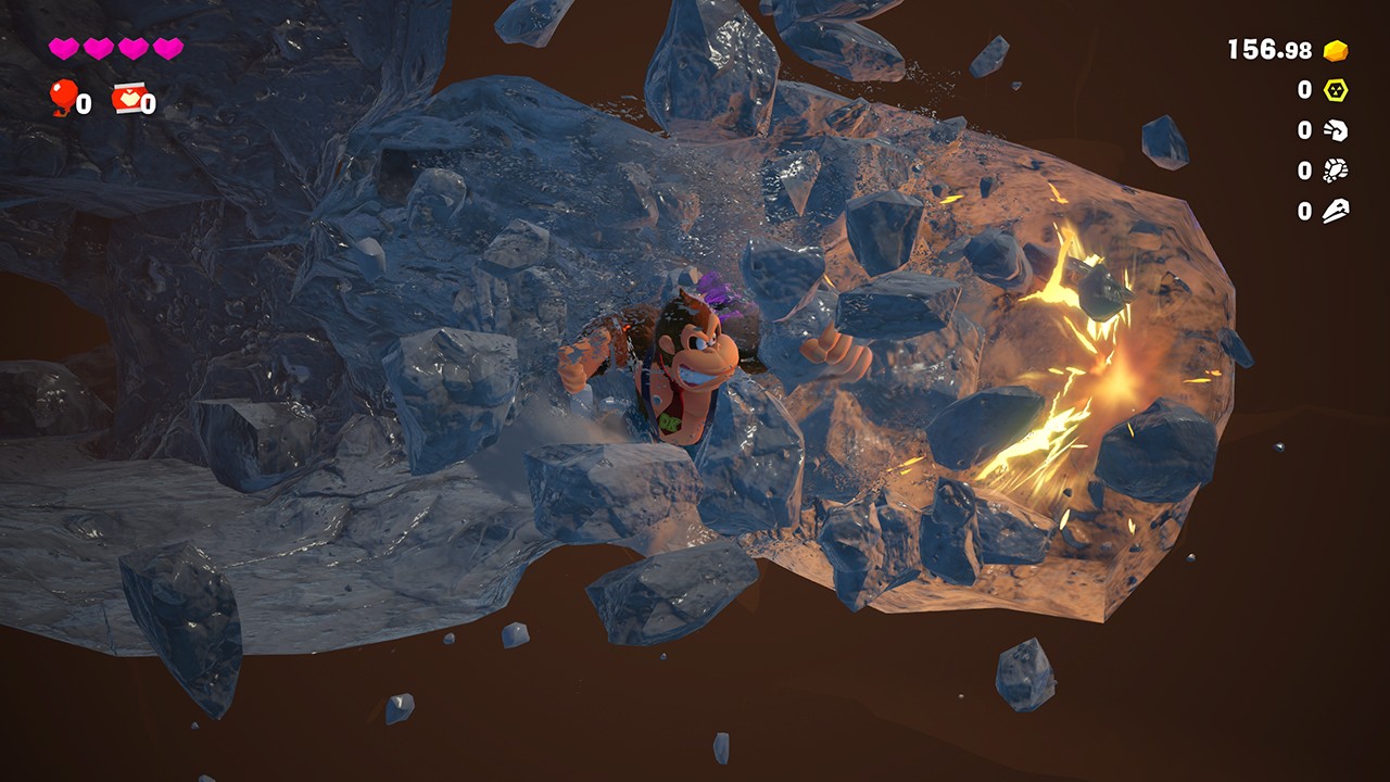 足場を壊して、地面の中を突き進むこともできる