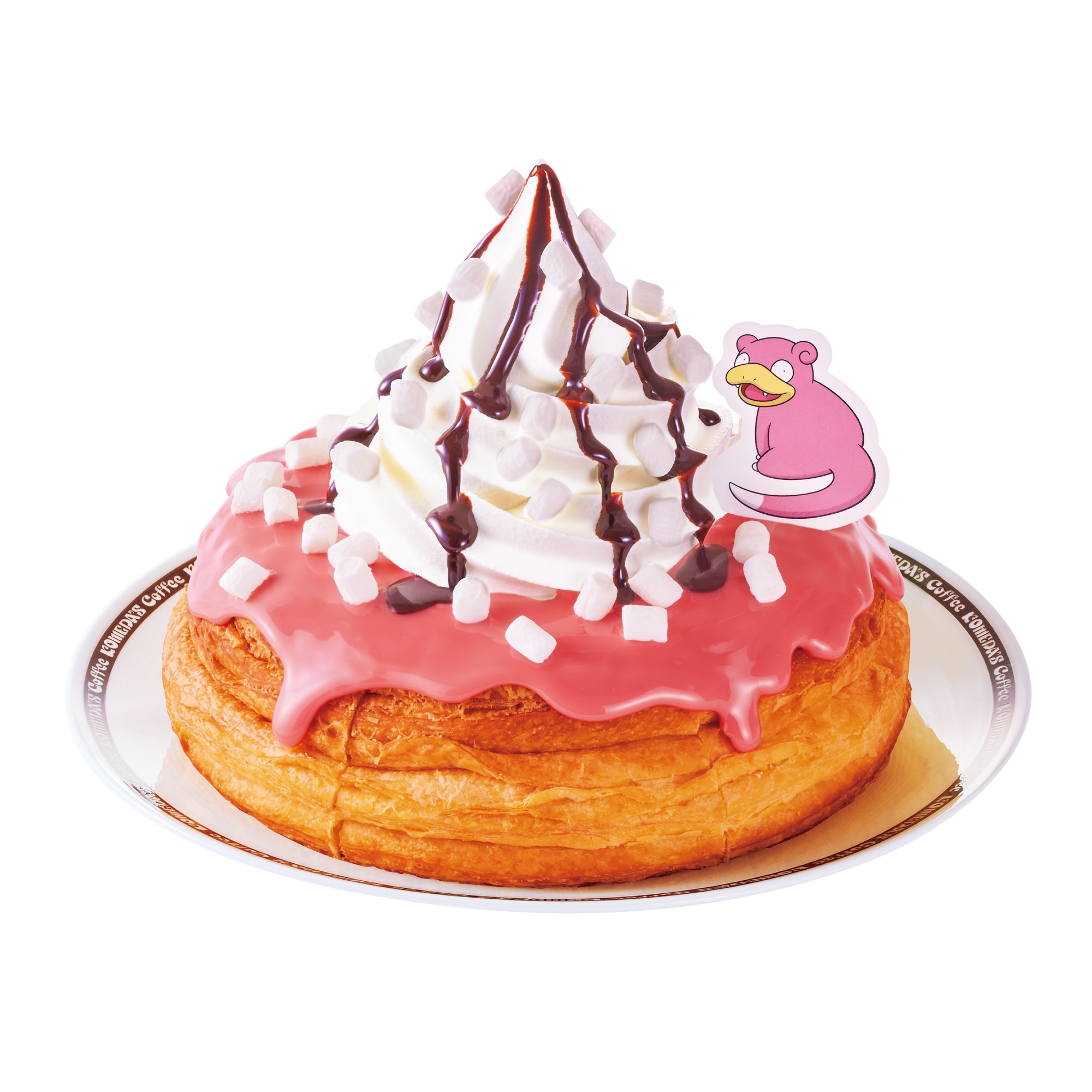 「ヤドンのいちごチョコシロノワール」：1,160円 ～ 1,220円 / ミニサイズ 960円 ～ 1,020円